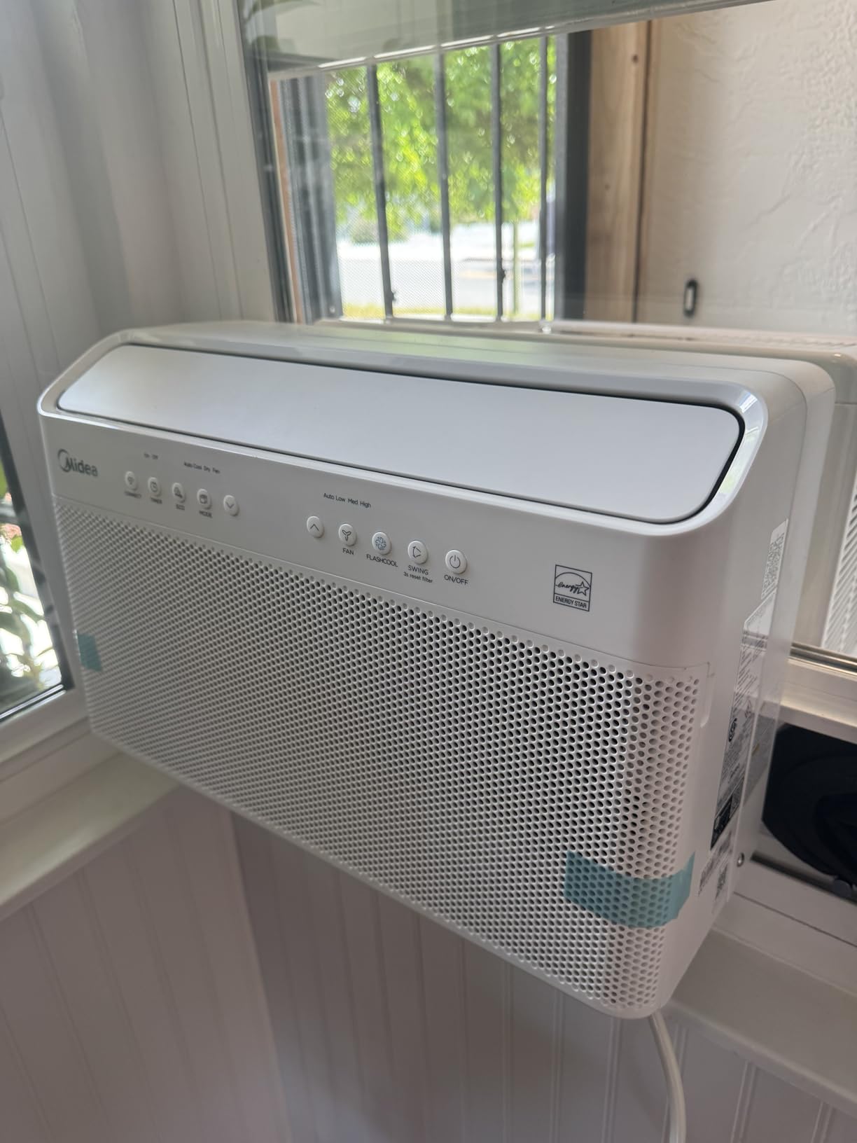 6,000 BTU U Shaped Smart Inverter Window Air Conditioner - Cools 250 Sq Ft, Ultra Quiet with Open Window Operation - Alexa/Google Assistant Compatible, 37% Energy Savings, Remote (2026 Edition) customer photo 1