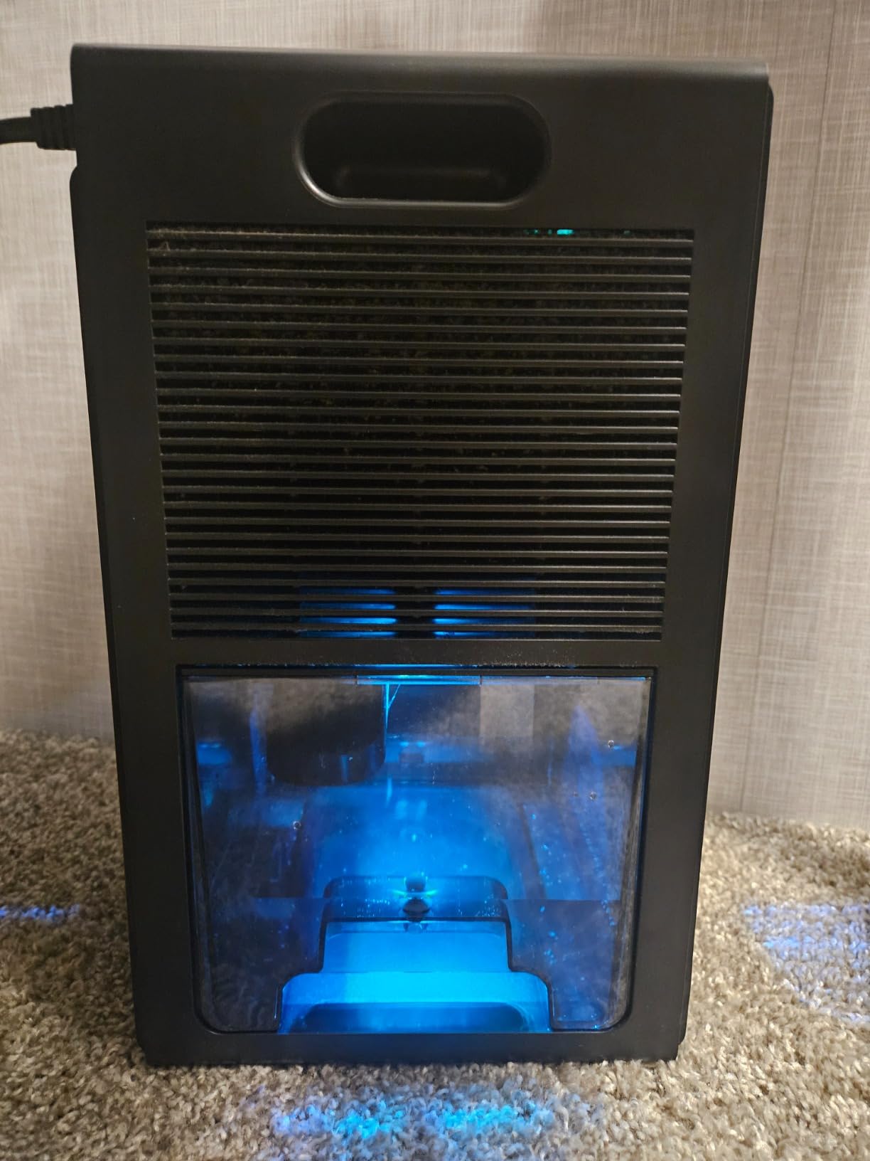 NineSky Dehumidifier, 1000 sq.ft Dehumidifiers for Home with 95oz Large Water Tank,Quiet Dehumidifier with 7-Color Ambient Light & Auto Shut Off, Dehumidifier for Basement, Bedroom, Bathroom (Grey) customer photo 2