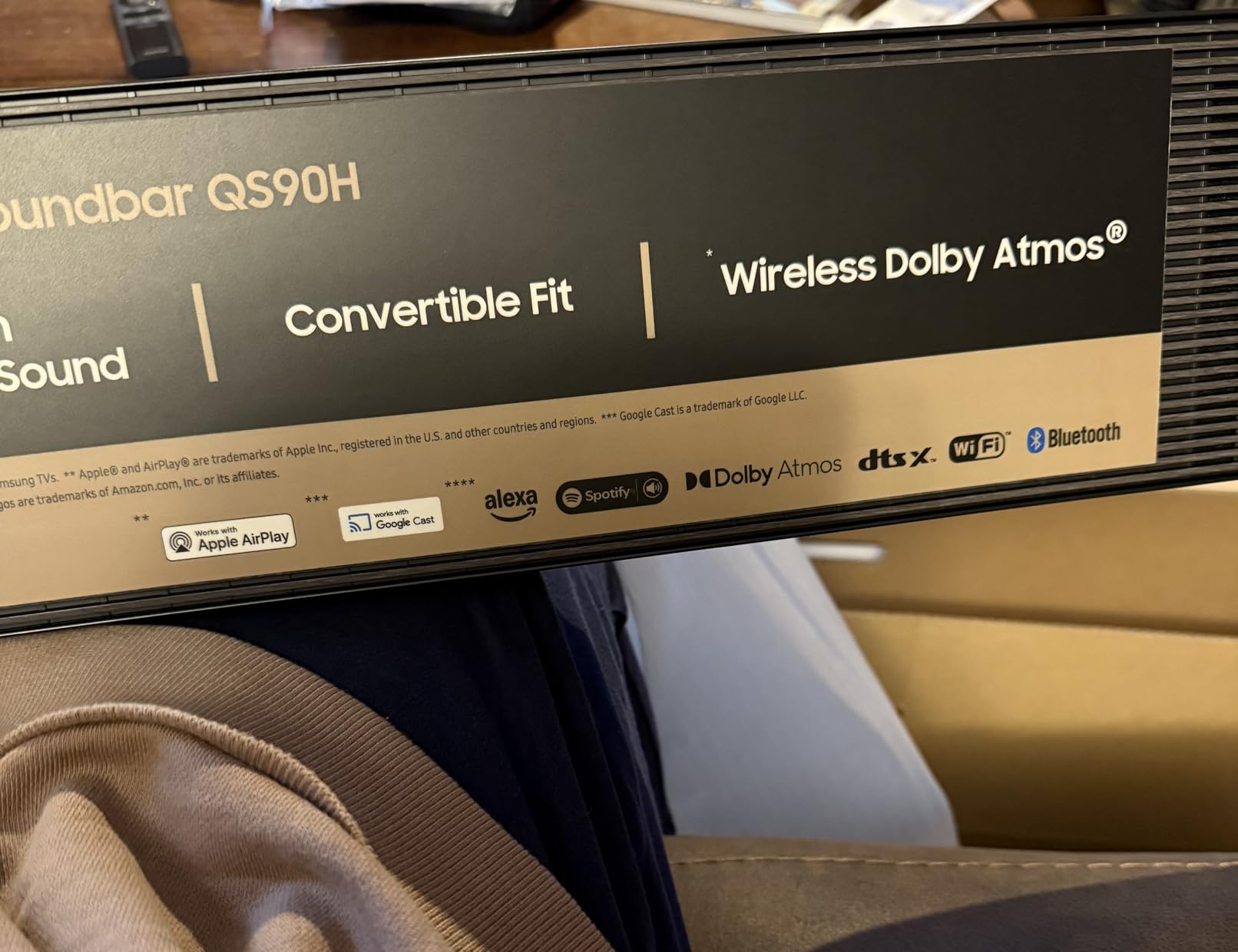 Samsung Q-Series Soundbar HW-QS90H 7.1.2ch All-in-One Soundbar w/Built-in Woofers, Wireless Dolby Atmos, Q-Symphony, Convertible Fit, SpaceFit Sound Pro, Game Mode Pro, Alexa Built-in (2026 Model) customer photo 2