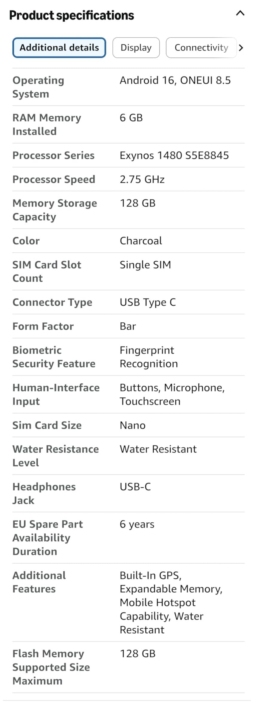 Samsung Galaxy A37 5G (2026), Unlocked Android Smartphone, 128GB, AMOLED Display, Triple Camera, IP68, 5000mAh Battery, Awesome Charcoal customer photo 1