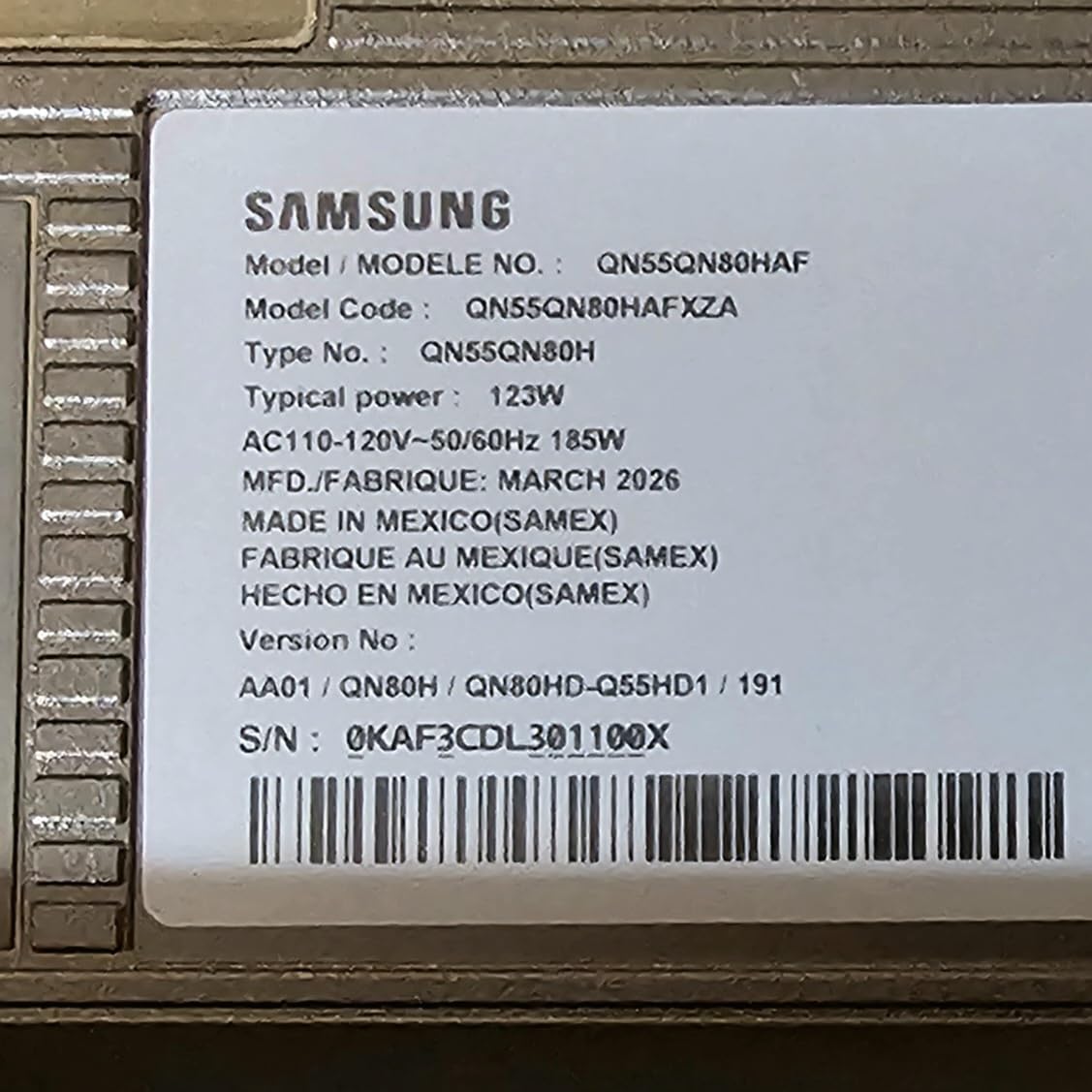 Samsung 85-Inch Class Neo QLED QN80H Series Samsung Vision AI Smart TV (2026 Model, 85QN80H) Quantum Mini LED Full Array, Motion Xcelerator 144Hz, 4K AI Upscaling, Alexa Built-in customer photo 2