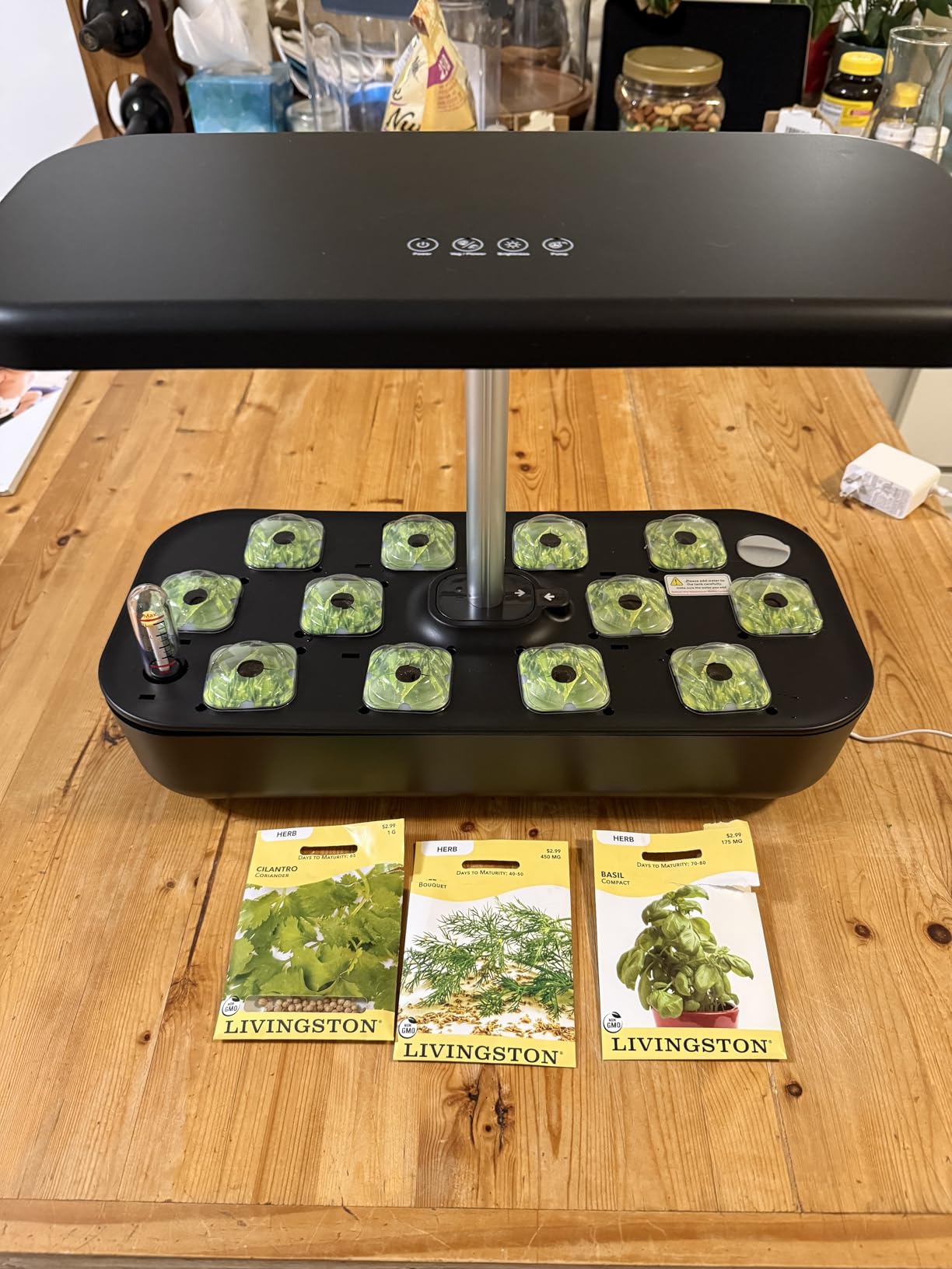 owltron Smart Hydroponics Growing System Kit, 15 Pods Indoor Herb Garden with 36W LED Grow Light & APP Control, Planting Height Up to 30