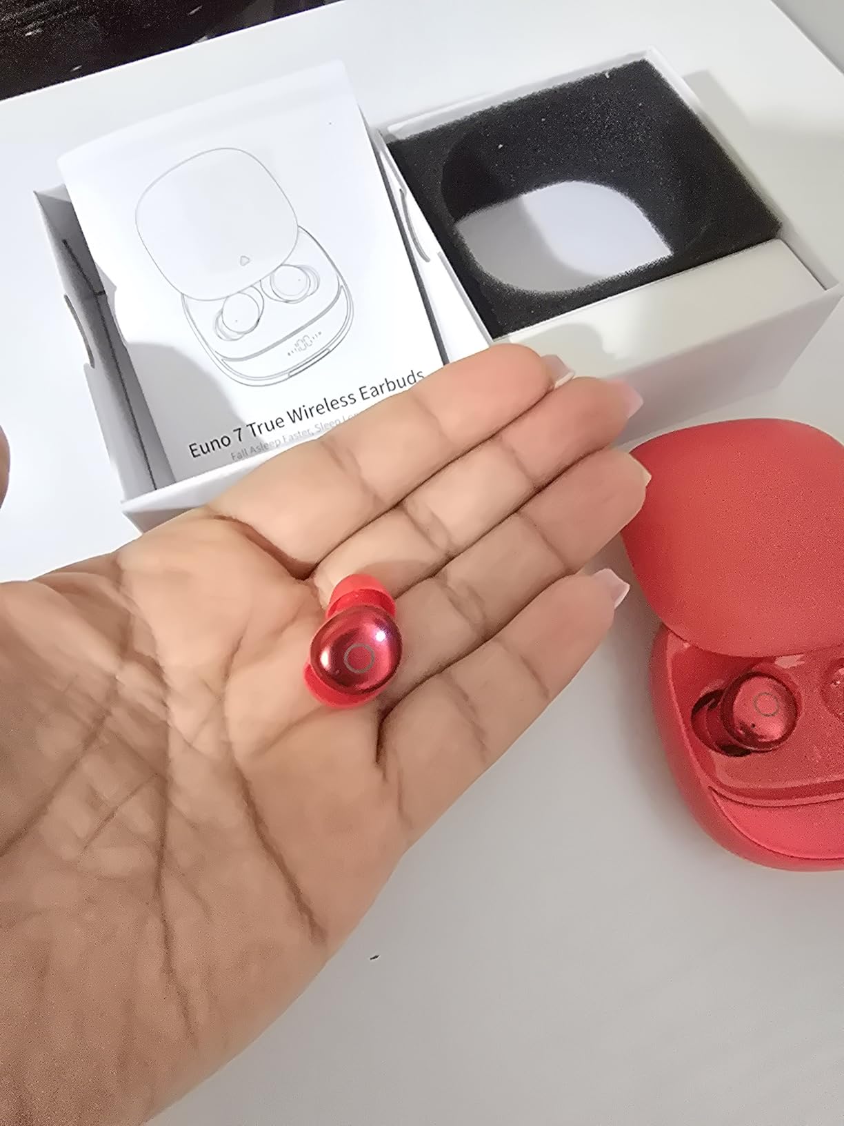 Sleep Earbuds Bluetooth 5.4 in Ear Buds for Sleeping, Sleep Headphones for Side Sleepers with Dual Modes, Sleep Timer, Alarm, 48H Wireless Earbuds for Sleeping, Sleep monitoring, App Customization customer photo 2