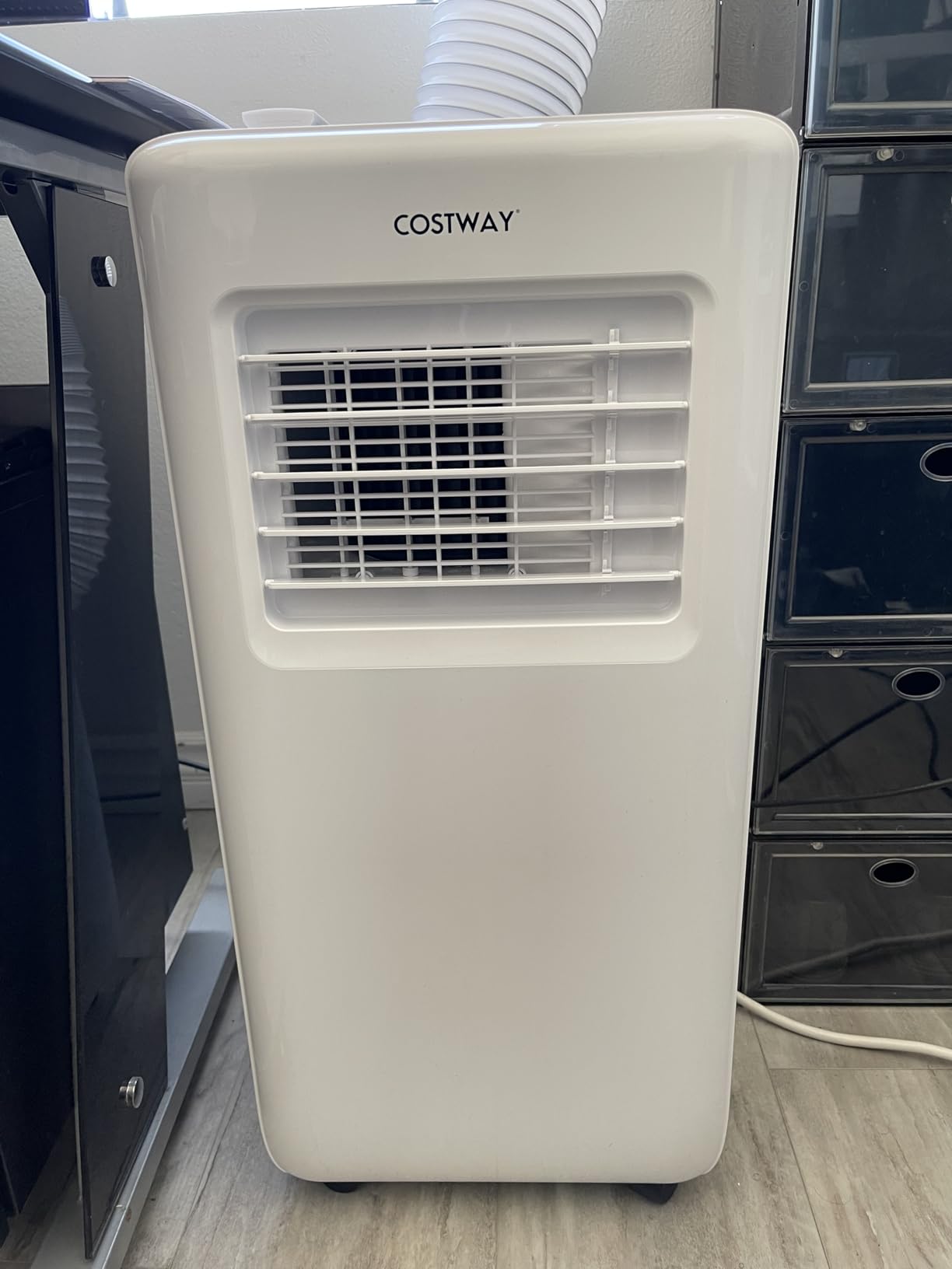 Portable Air Conditioners, 8000 BTU Portable AC Unit with Remote Control, Cooling for Room Spaces up to 230 sq.ft, with Sleep Mode, 24H Timer, Dehumidifier, Fan (8000 BTU, Grey) customer photo 1