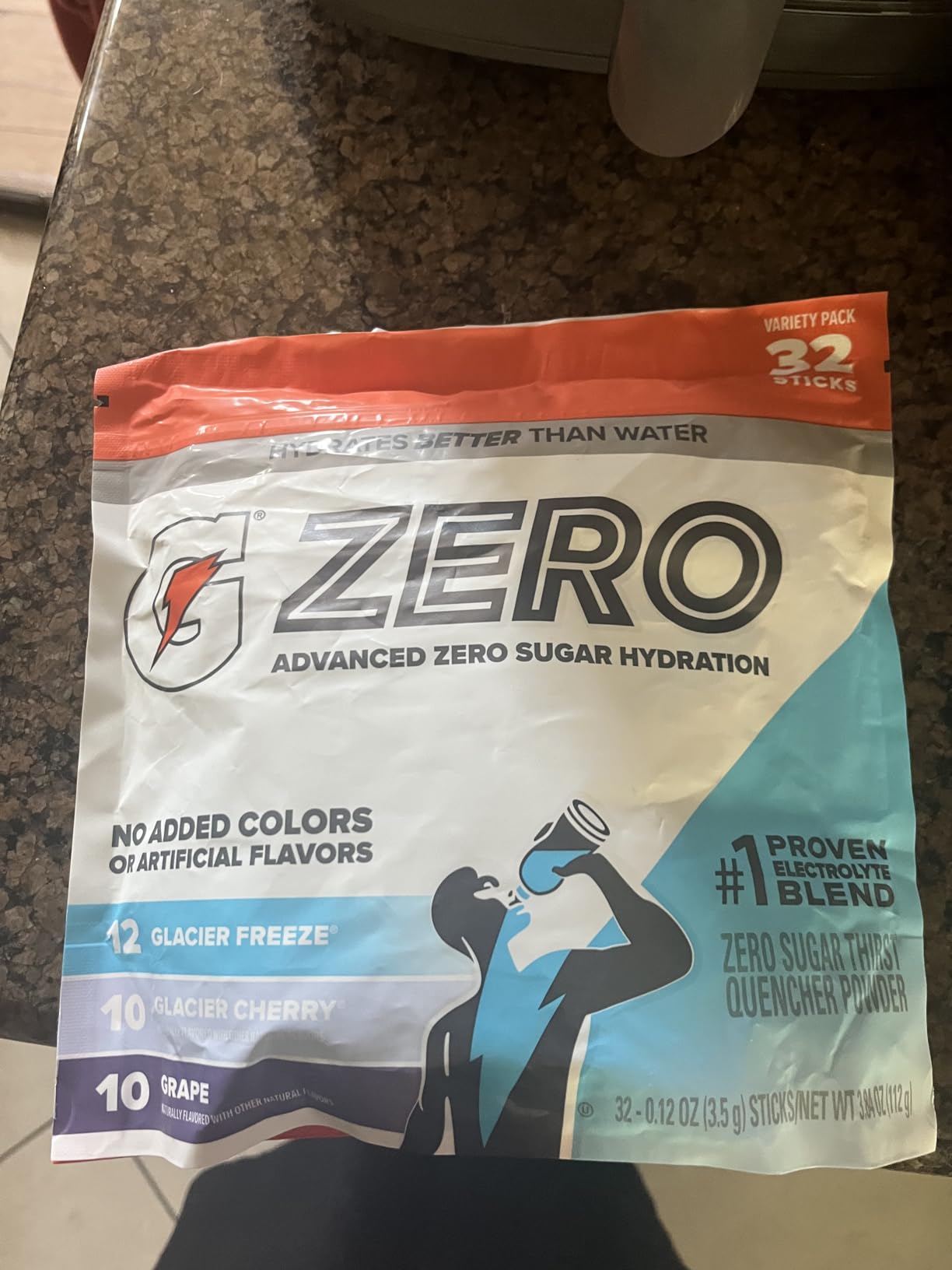 Gatorade Zero Sugar Electrolyte Powder Drink Mix, 3 Flavor Variety Pack, (32 Servings), No Artificial Flavors, No Added Colors, Zero Sugar, Sports Drinks, Hydration, Electrolyte Drink customer photo 1