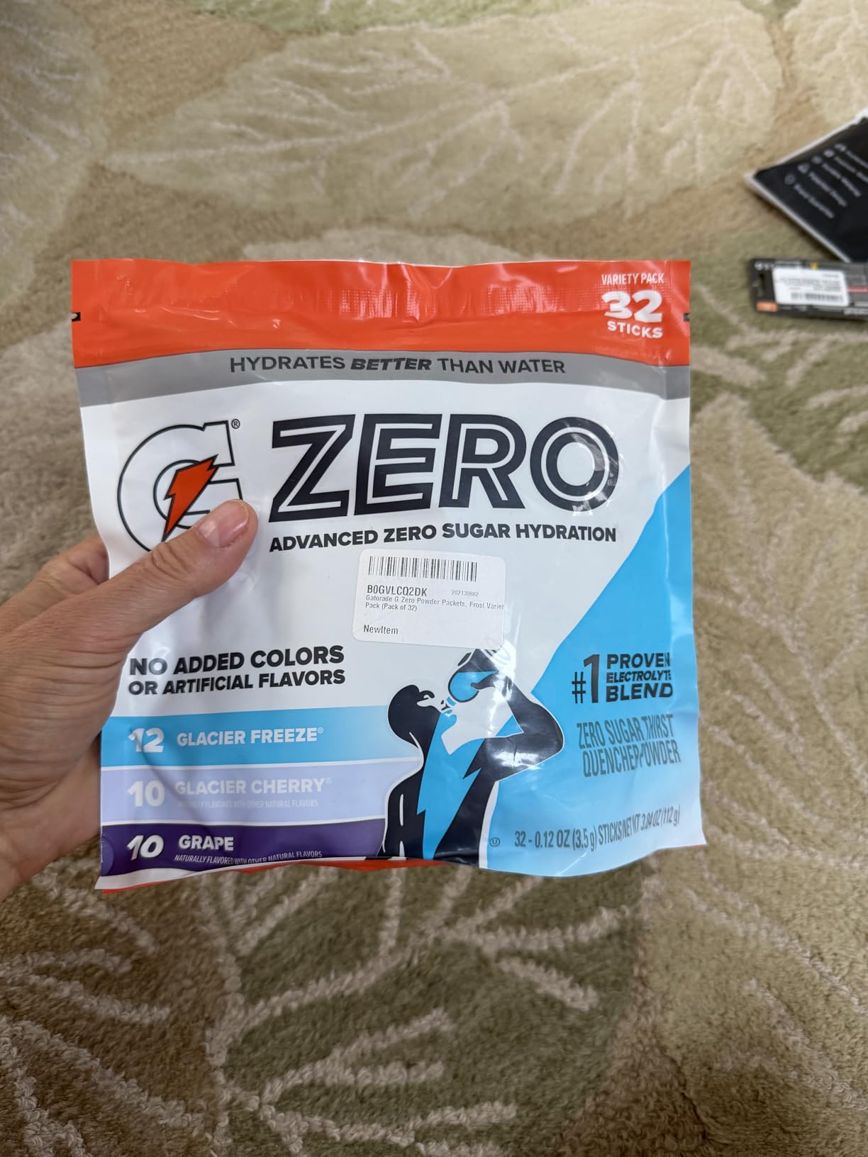 Gatorade Zero Sugar Electrolyte Powder Drink Mix, 3 Flavor Variety Pack, (32 Servings), No Artificial Flavors, No Added Colors, Zero Sugar, Sports Drinks, Hydration, Electrolyte Drink customer photo 2