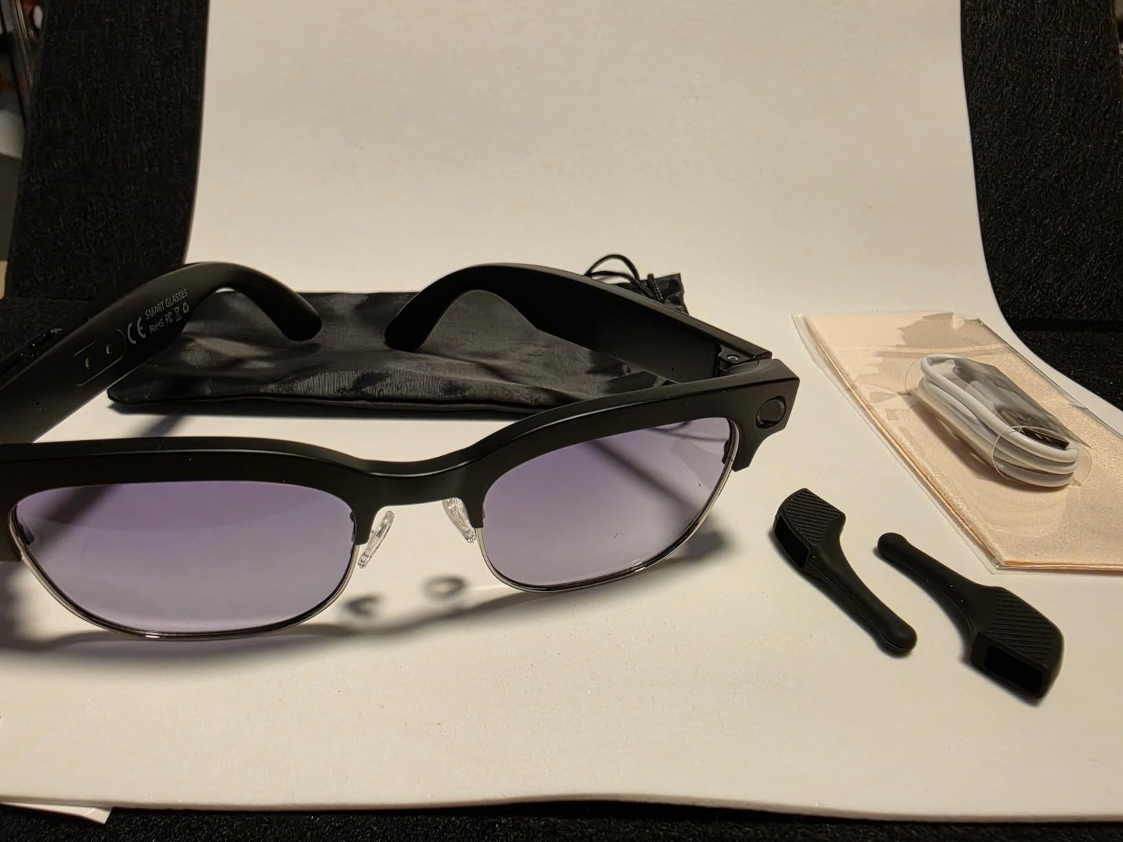 AI Smart Glasses with Camera, 4K EIS Anti-Shake Video & Photo Capture, Real-Time Translation, Open-Ear Bluetooth Audio, Object Recognition, Recording Sunglasses with Photochromic customer photo 1