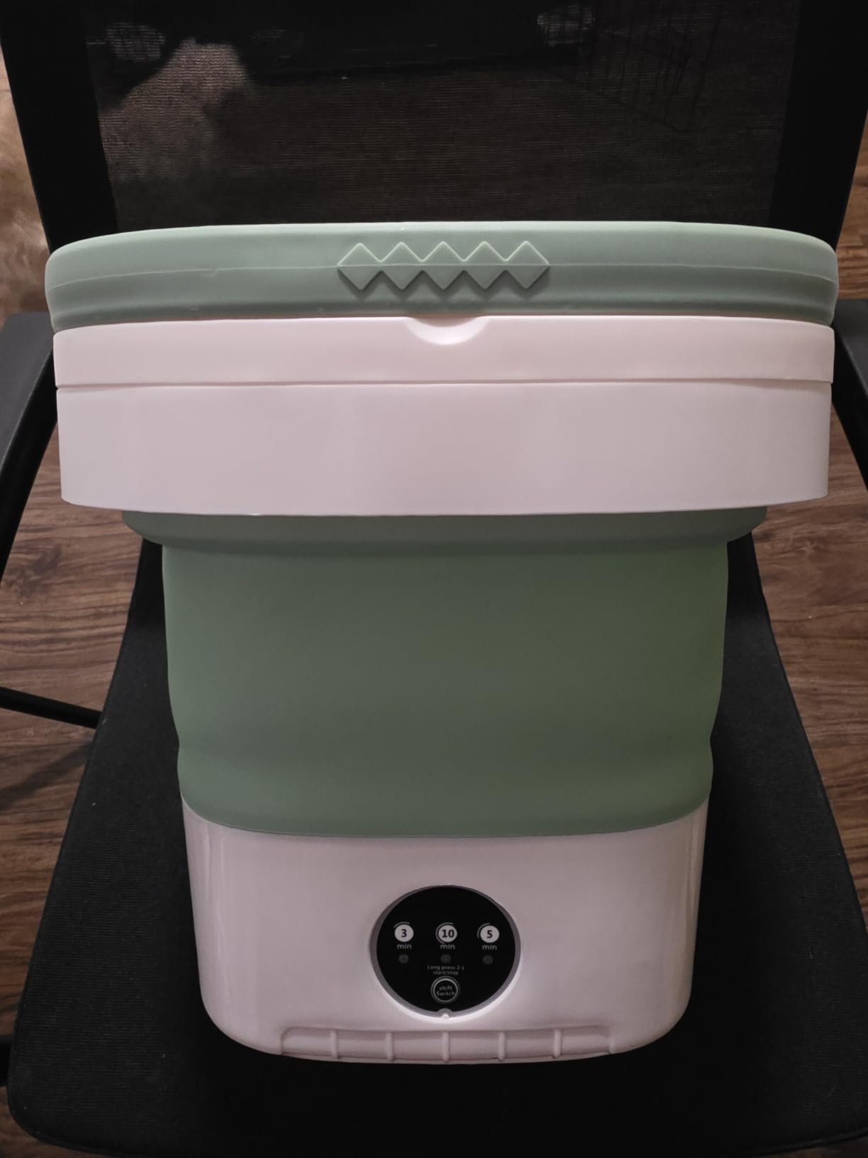 20L Foldable Portable Washing Machine, 45dB Ultra Quiet 3 Modes Mini Washer with Spin Basket, No Installation Compact Washer for Travel RV Dorm Apartment Camping customer photo 2