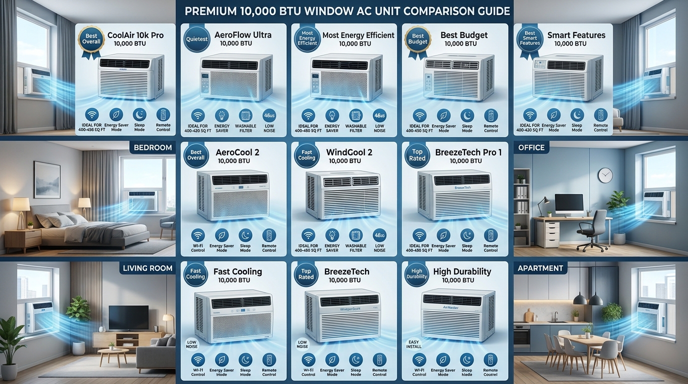 15 Best 10000 BTU Window Air Conditioners (August 2026)