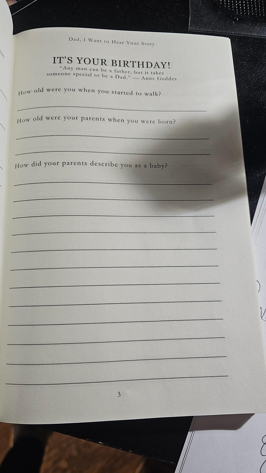 Dad, I Want to Hear Your Story: A Father's Guided Journal to Share His Life & His Love (Hear Your Story Books) customer photo 1