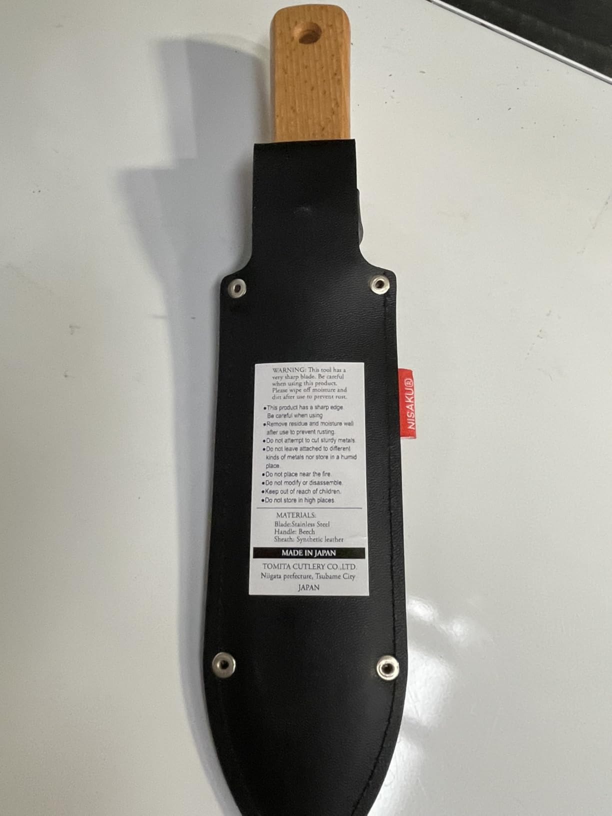 NISAKU NJP650 The Original Hori Hori Namibagata Stainless Steel Weeding Knife, 7.25-Inch Blade customer photo 2