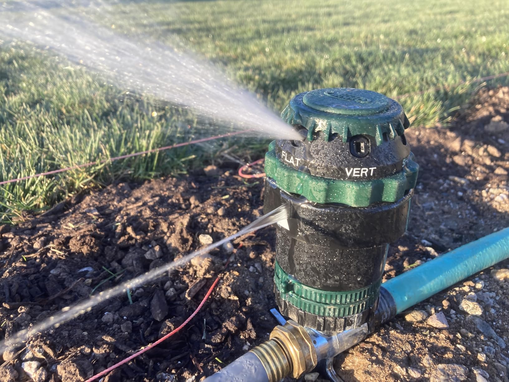 Orbit H2O-Six Gear-Drive Sprinkler on Metal T-Spike - Customizable Lawn Watering Coverage - Multi-Pattern Rotating Head with Adjustable Spray Range - Durable Outdoor Yard Irrigation Sprinkler - 58573 customer photo 1