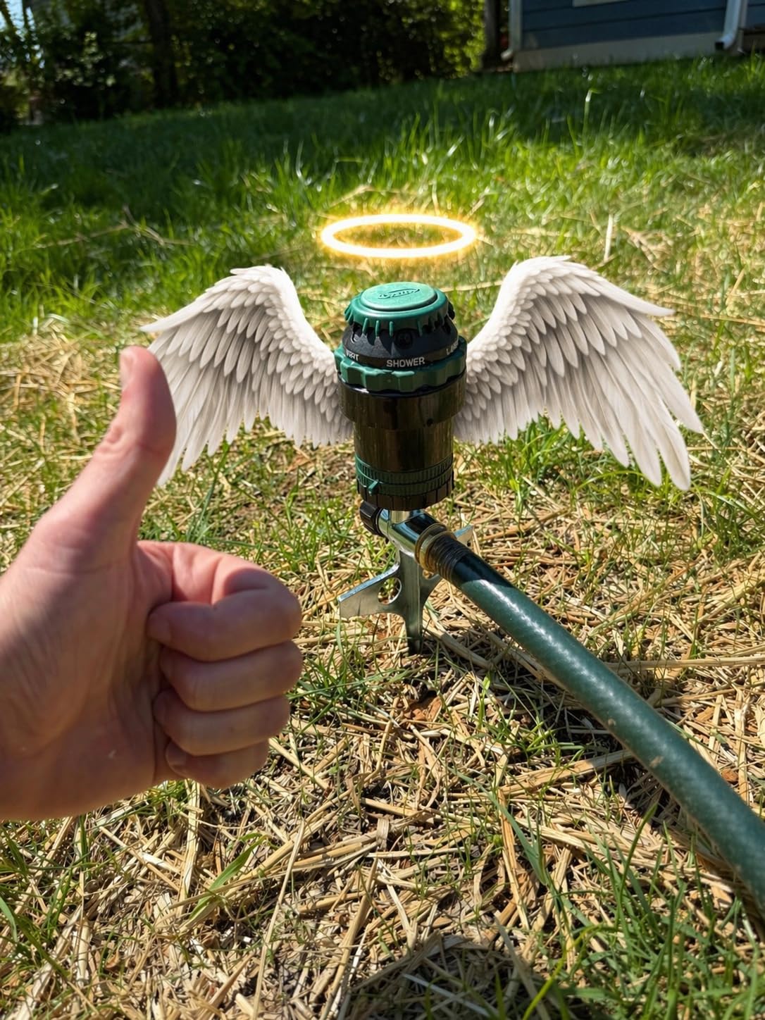 Orbit H2O-Six Gear-Drive Sprinkler on Metal T-Spike - Customizable Lawn Watering Coverage - Multi-Pattern Rotating Head with Adjustable Spray Range - Durable Outdoor Yard Irrigation Sprinkler - 58573 customer photo 2