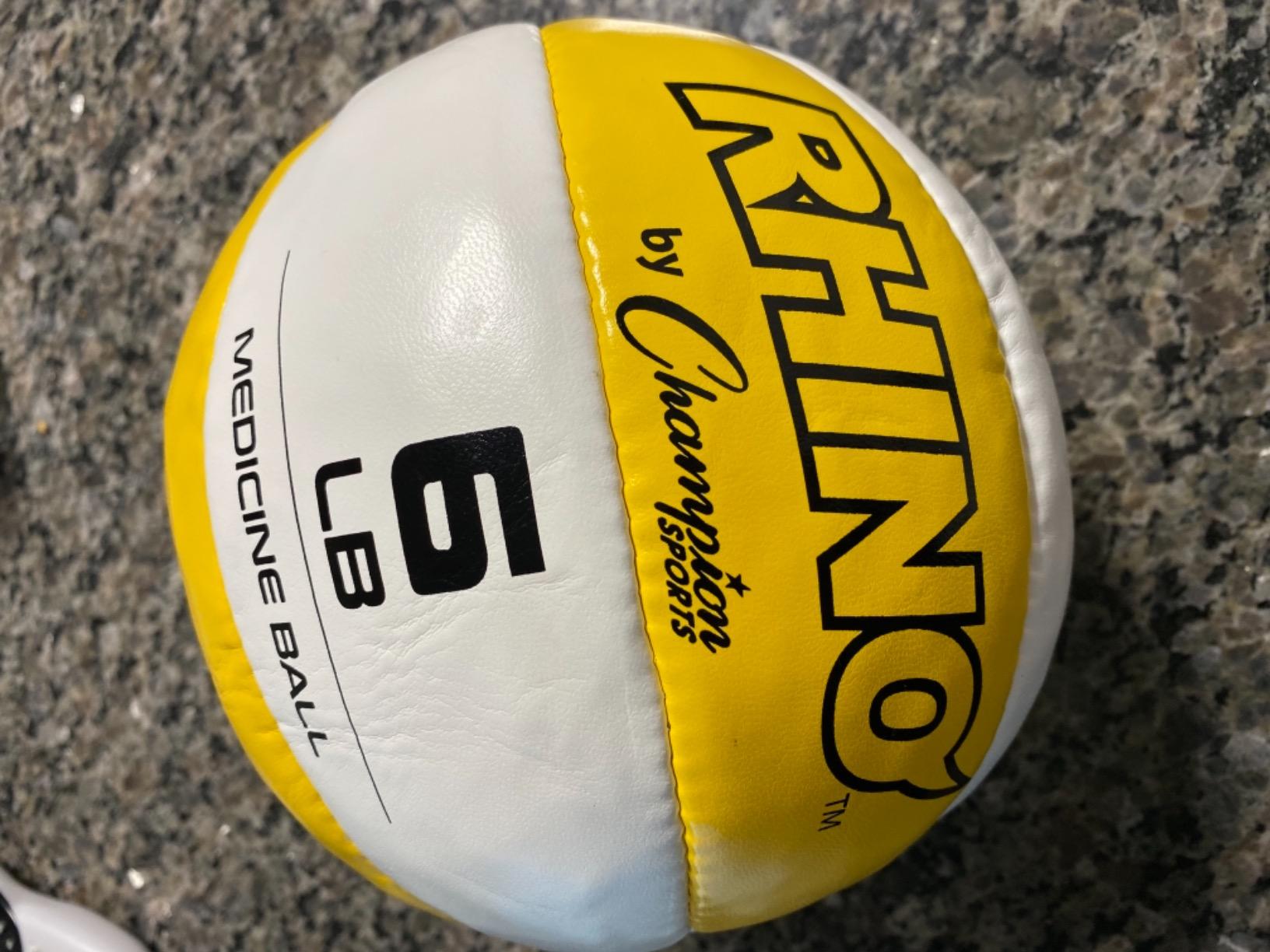 Champion Sports Leather Medicine Balls - Durable Weighted Balls for Strength, Core & Conditioning Training customer photo 2