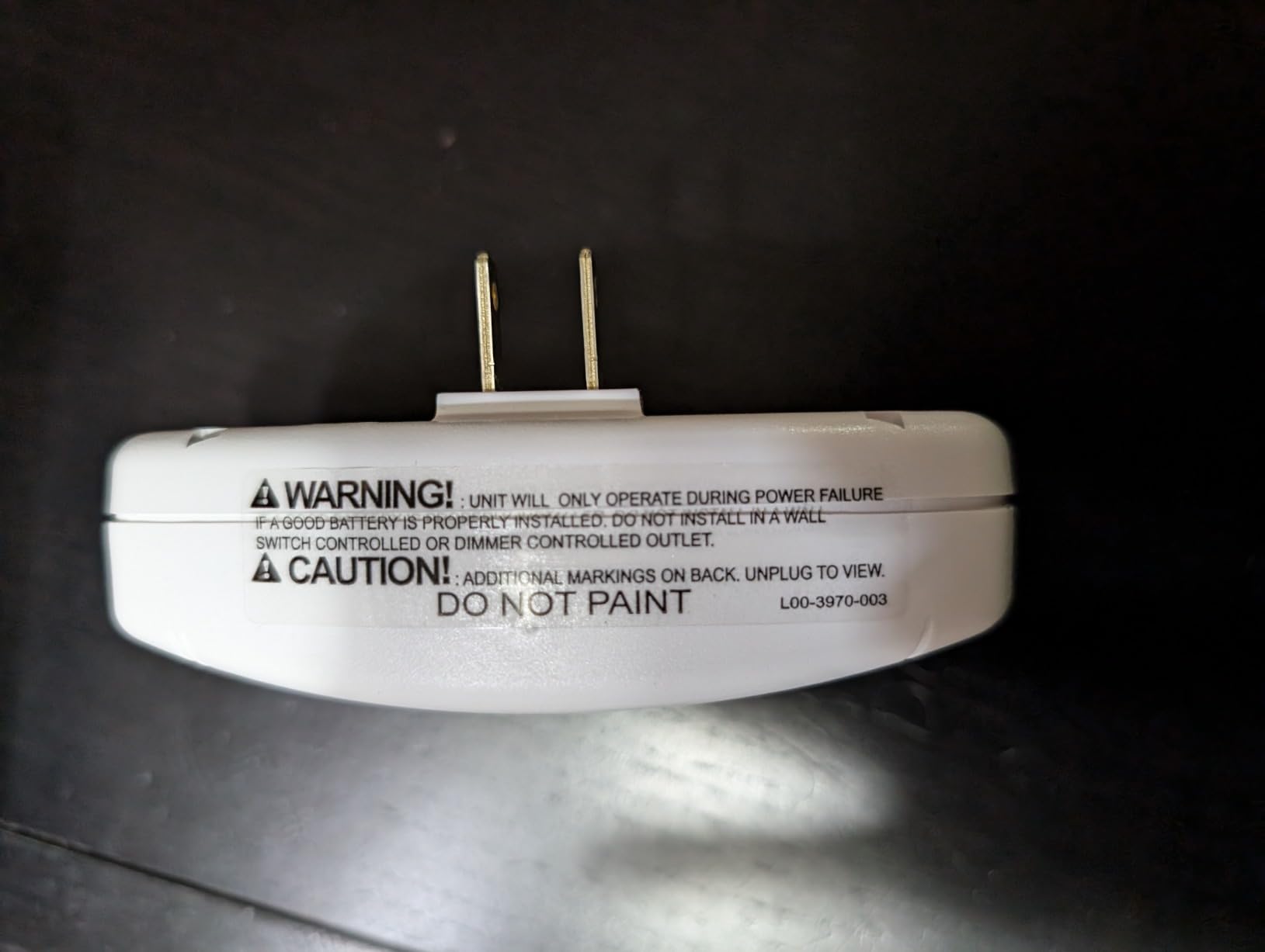 FIRST ALERT CO605 Plug-in Carbon Monoxide Detector with Battery Backup, White customer photo 2