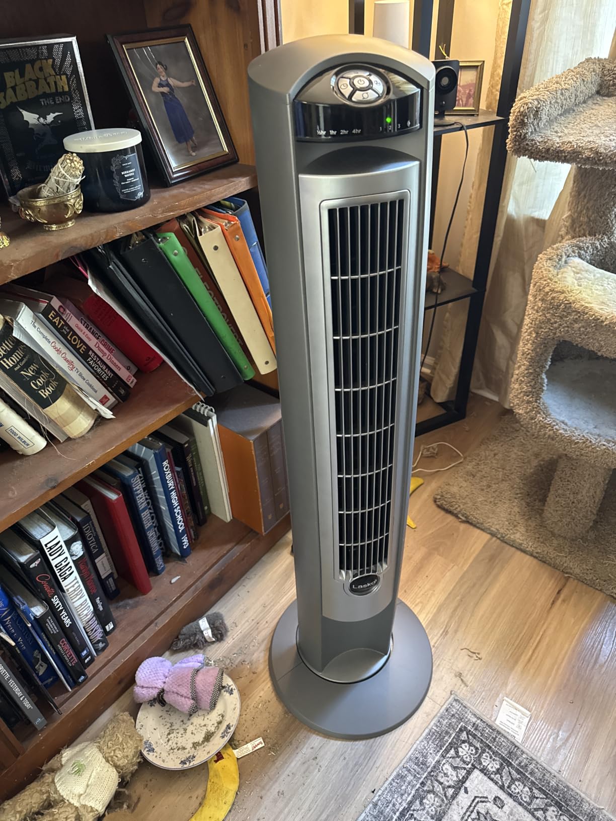 Lasko Oscillating Tower Fan with Remote - Quiet Standing Fan for Bedroom, Office, and Home - 3 Speeds - Powerful Cooling Air - T42951 - 42