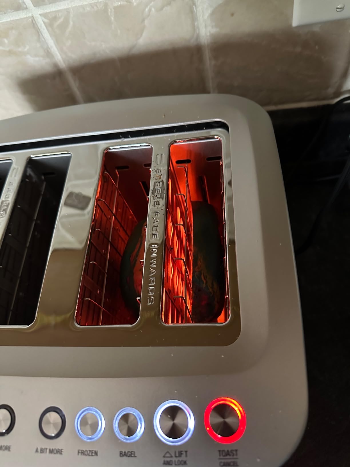 Breville BTA840XL Die-Cast Smart Toaster, 4 Slice, Brushed Stainless Steel | Toast bagels and thick bread evenly in wide slots with variable browning control | Includes 'A Bit More' and 'Lift & Look' customer photo 2