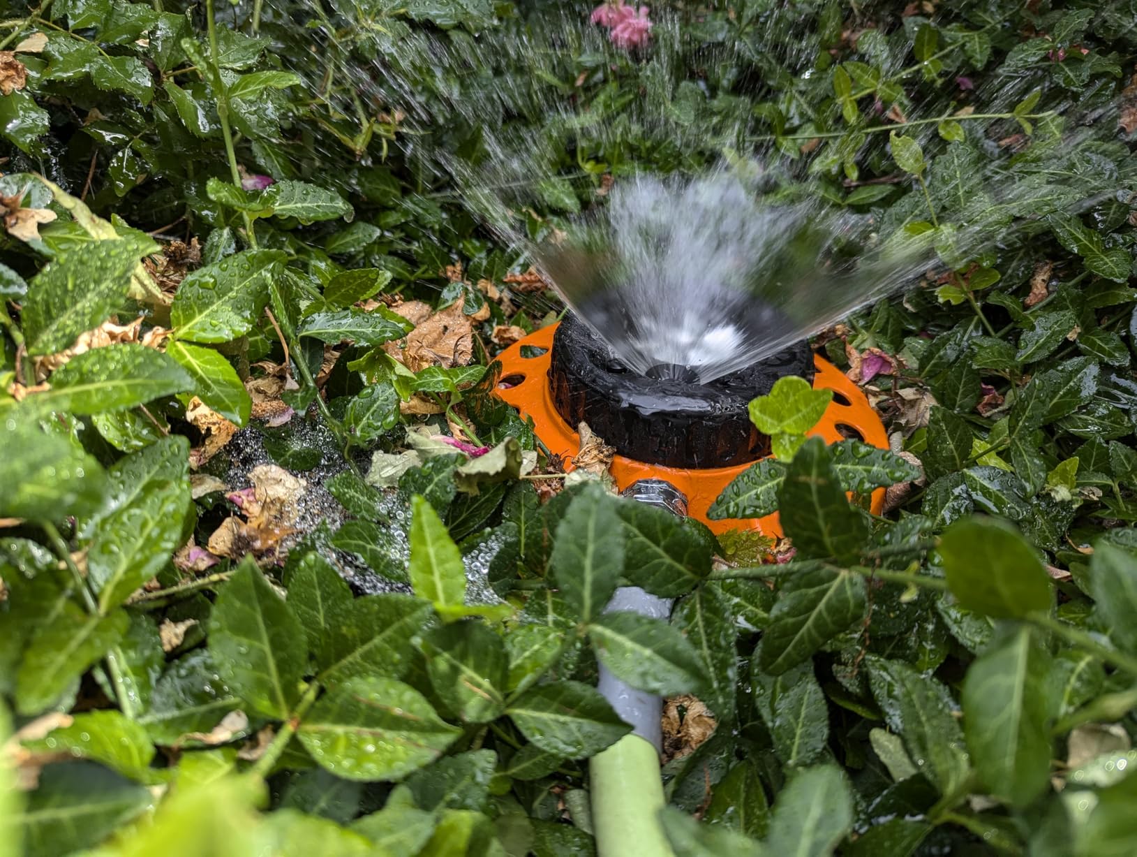 Dramm 15024 ColorStorm 9-Pattern Turret Sprinkler with Heavy-Duty Metal Base, Green customer photo 2
