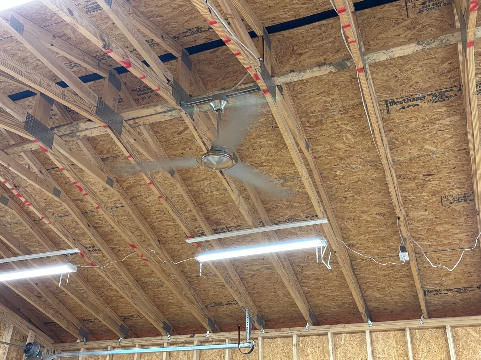 Westinghouse 7861400 Industrial Ceiling Fan, 56-Inch, Brushed Nickel | Three steel blades, Wall control included, Indoor installation, High-airflow performance customer photo 2