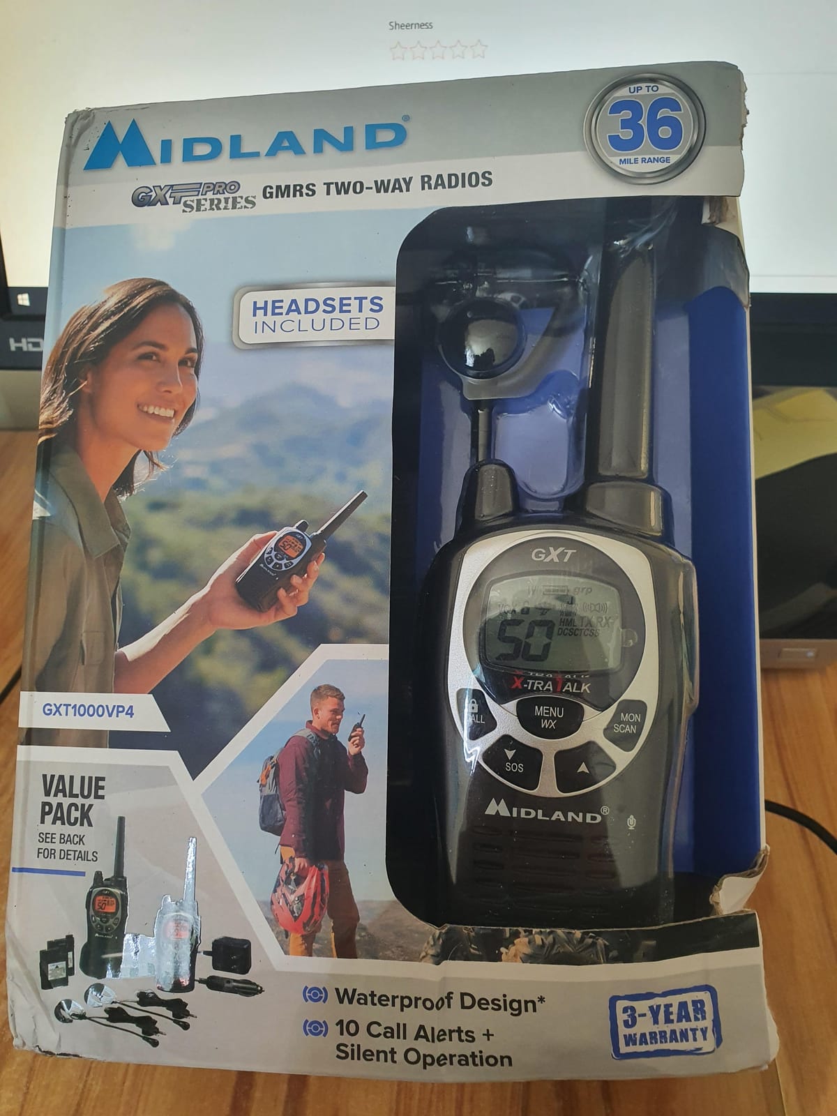 Midland GXT1050VP4 GMRS Two-Way Radio (50-Channel, Long Range, 142 Privacy Codes, SOS, NOAA, Rechargeable Nickle Battery, Mossy Oak Camo, 2-Pack) customer photo 1
