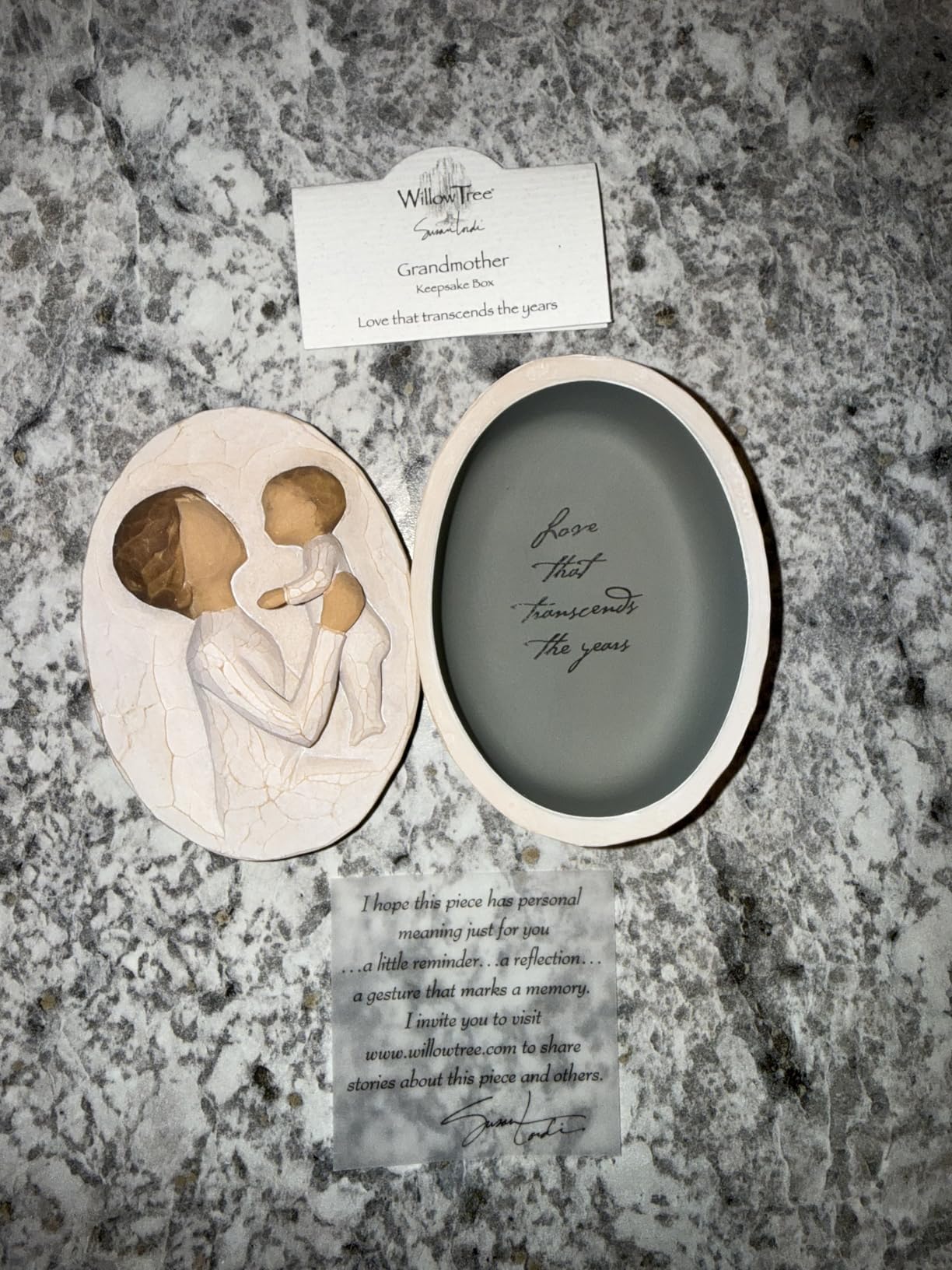 Willow Tree Grandmother, Love that Transcends the Years, Box for Jewelry and Treasures, Reminder of Those you Love who Call you Grandma, Sculpted Hand-Painted Keepsake Box customer photo 1