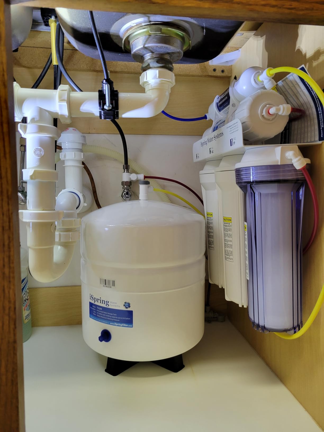 iSpring RCC7-BN NSF Certified, High Capacity Under Sink 5-Stage Reverse Osmosis Water Filter, RO Drinking System, 75 GPD Brushed Nickel Faucet, Patented Top-Mounted Faucet Design for Easy Installation customer photo 2
