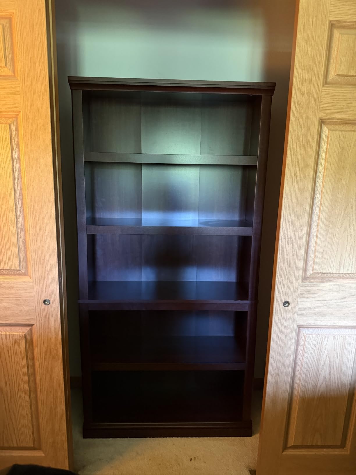Sauder Miscellaneous Storage 5-Shelf Bookcase/ Book shelf, Select Cherry finish customer photo 2