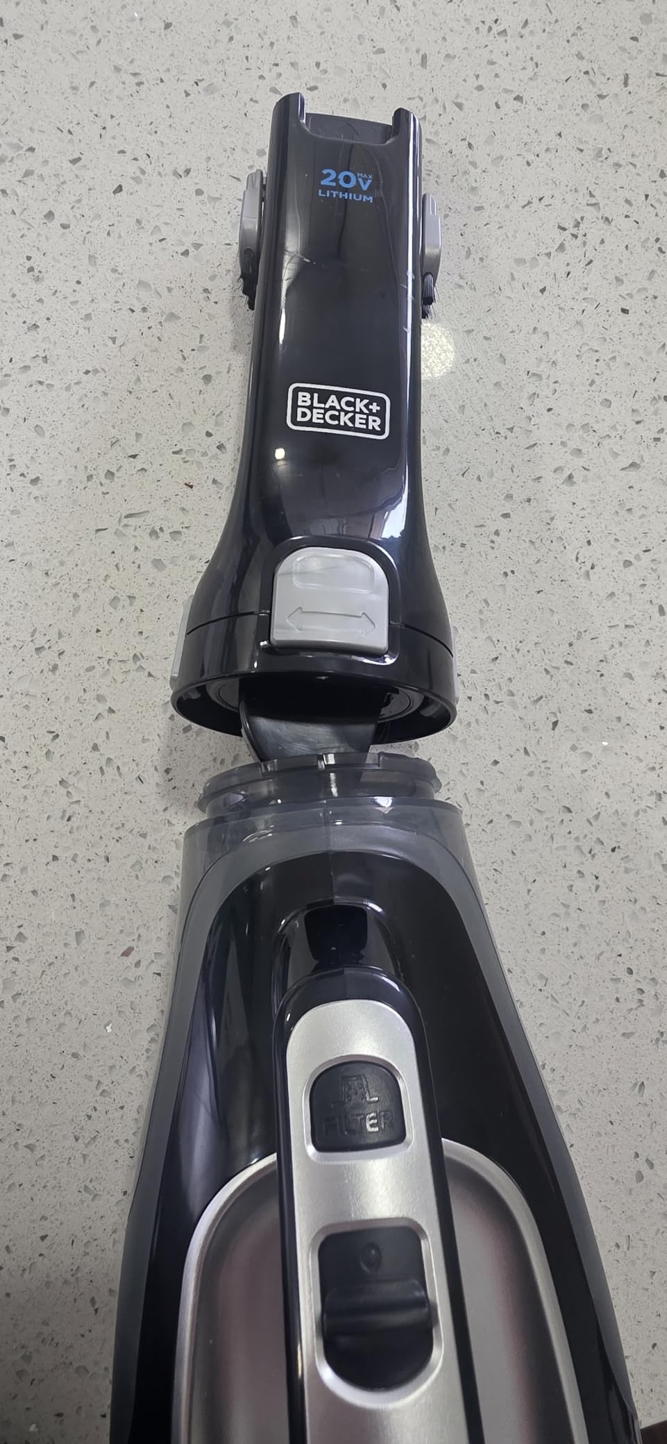 BLACK+DECKER dustbuster 20V Hand Vacuum Cordless Rechargeable, Car Vacuum Portable, Powerful Suction AdvancedClean Hand Vac with Extendible Crevice Tool, Flip-Up Brush and Charging Base (BDH2000L) customer photo 1
