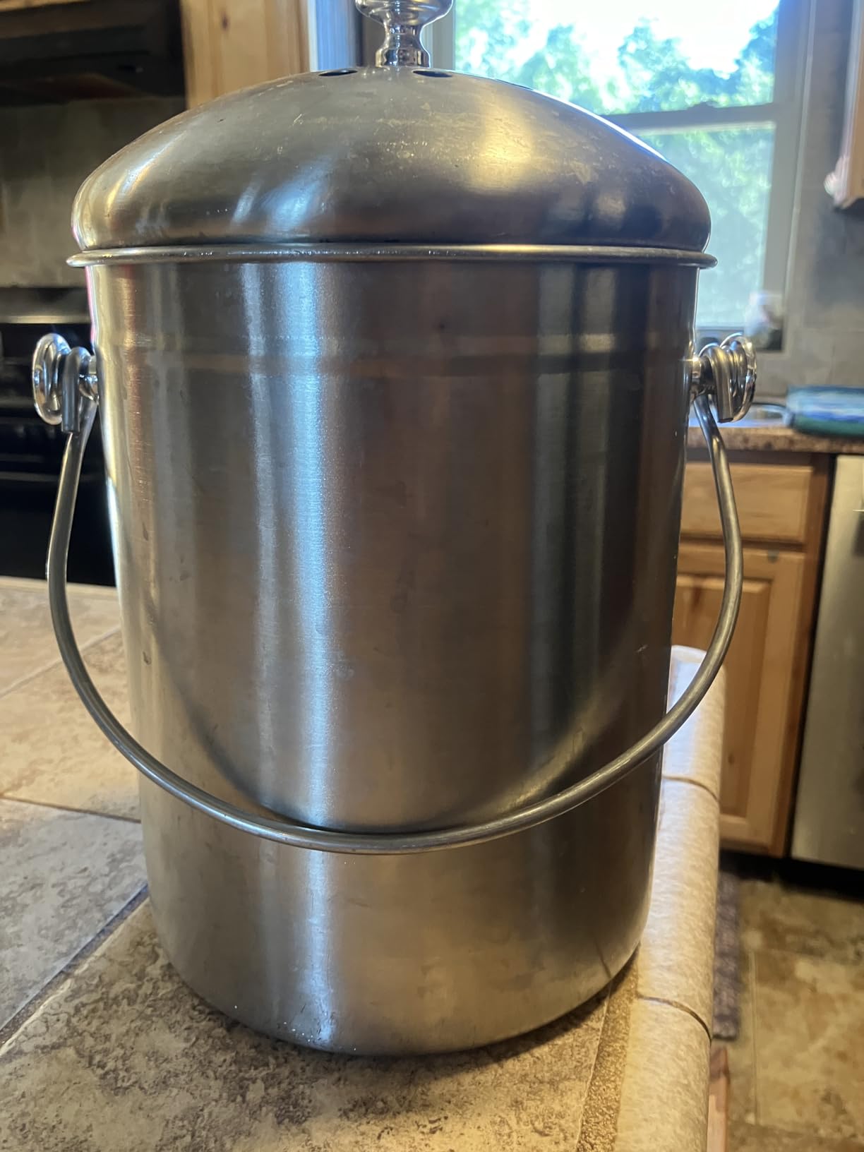 EPICA Countertop Compost Bin Kitchen | 1.3 Gallon | Odorless Composting Bin with Carbon Filters | Indoor Compost Bin with Lid | Stainless Steel Kitchen Composter for Food Scraps & Waste Recycling customer photo 2
