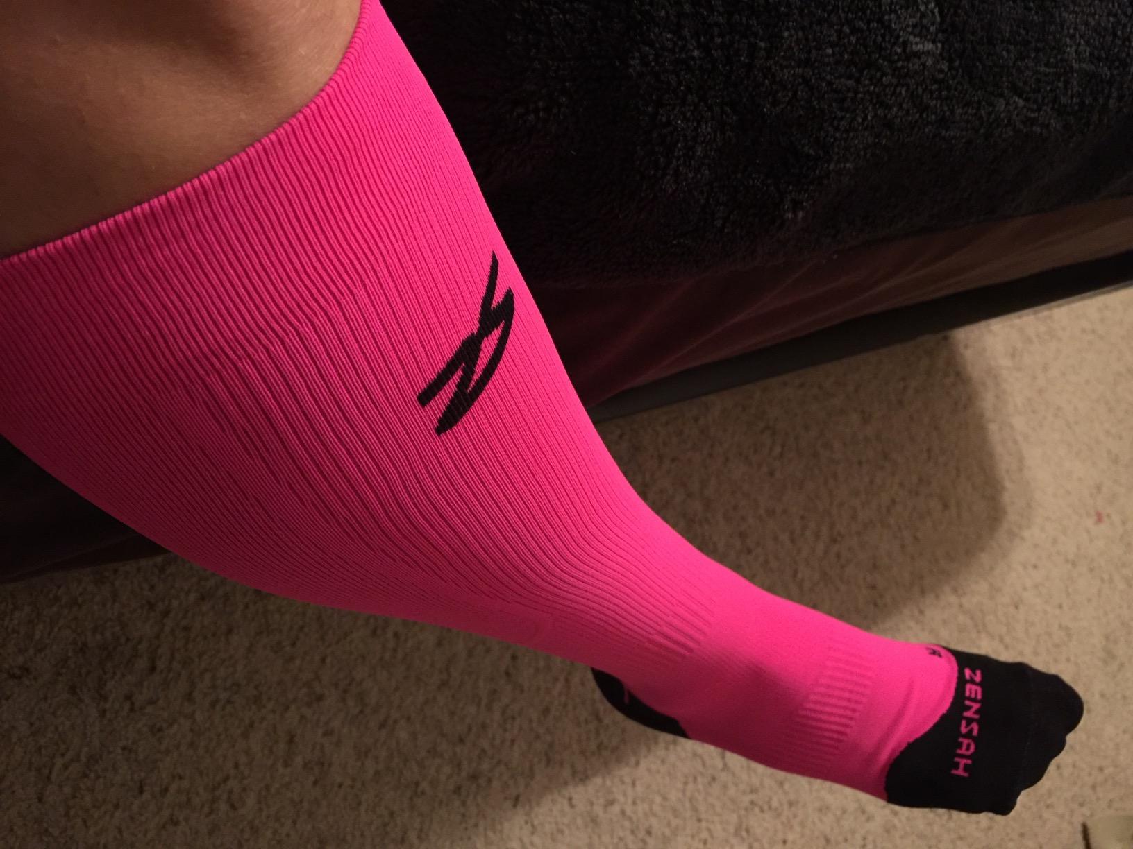 Zensah Tech+ Compression Socks - Knee High Running Socks for Sports, Travel, Made in Italy customer photo 2