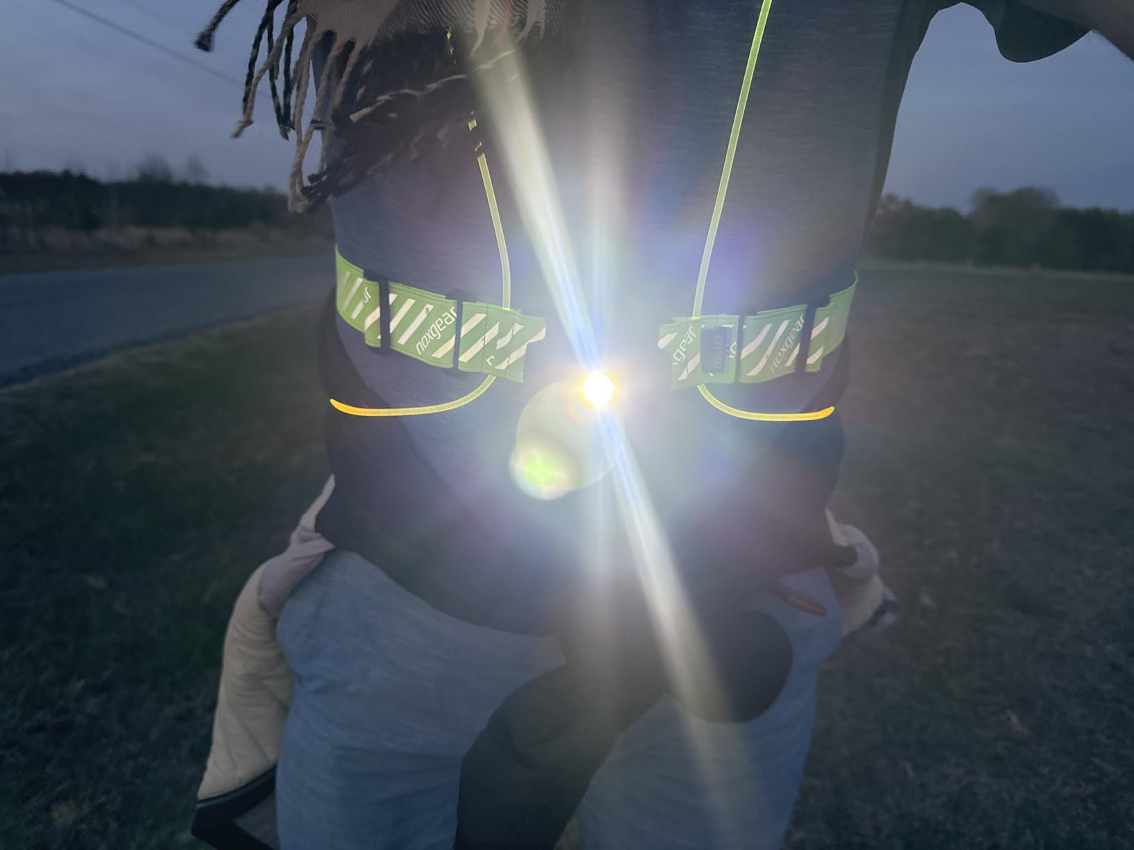 noxgear Tracer2 Multicolor Light Up and Reflective Running Vest | Rechargeable, Ultra-bright Running Lights for Runners customer photo 2