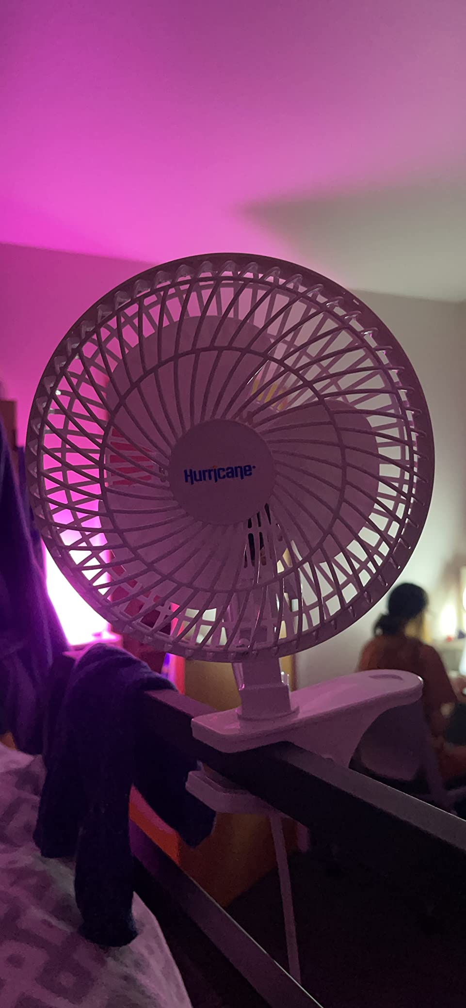 Hurricane Classic Clip Fan with Tilt, 2 Speeds, White, 6in | Portable Mini Desk Table Fan for Home, Office or Travel customer photo 2