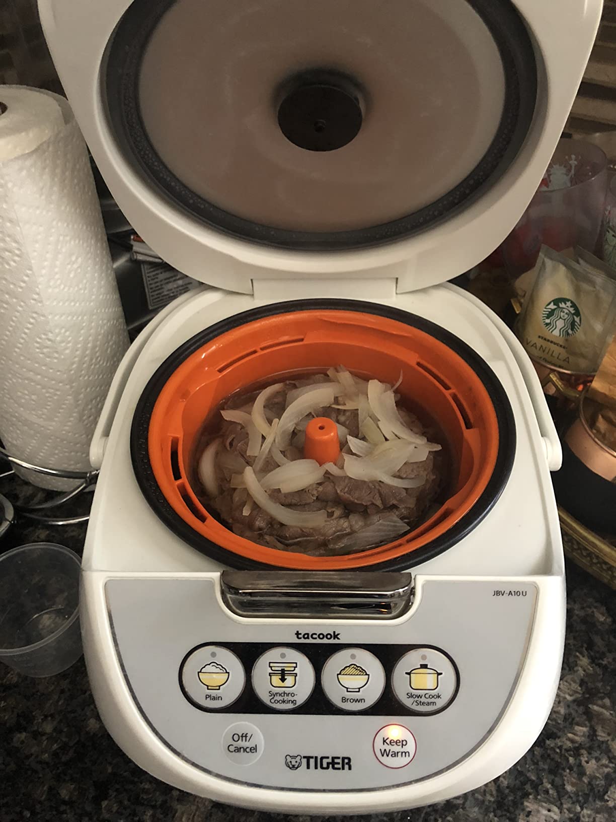 Tiger Jbv A10u 5.5 Cup Micom Rice Cooker with Tacook (White) | 1.0 L) Micom Rice Cooker with Tacook Plate, 12-Hr Keep-Warm, Includes Spatula, Measuring Cup and Cookbook customer photo 1