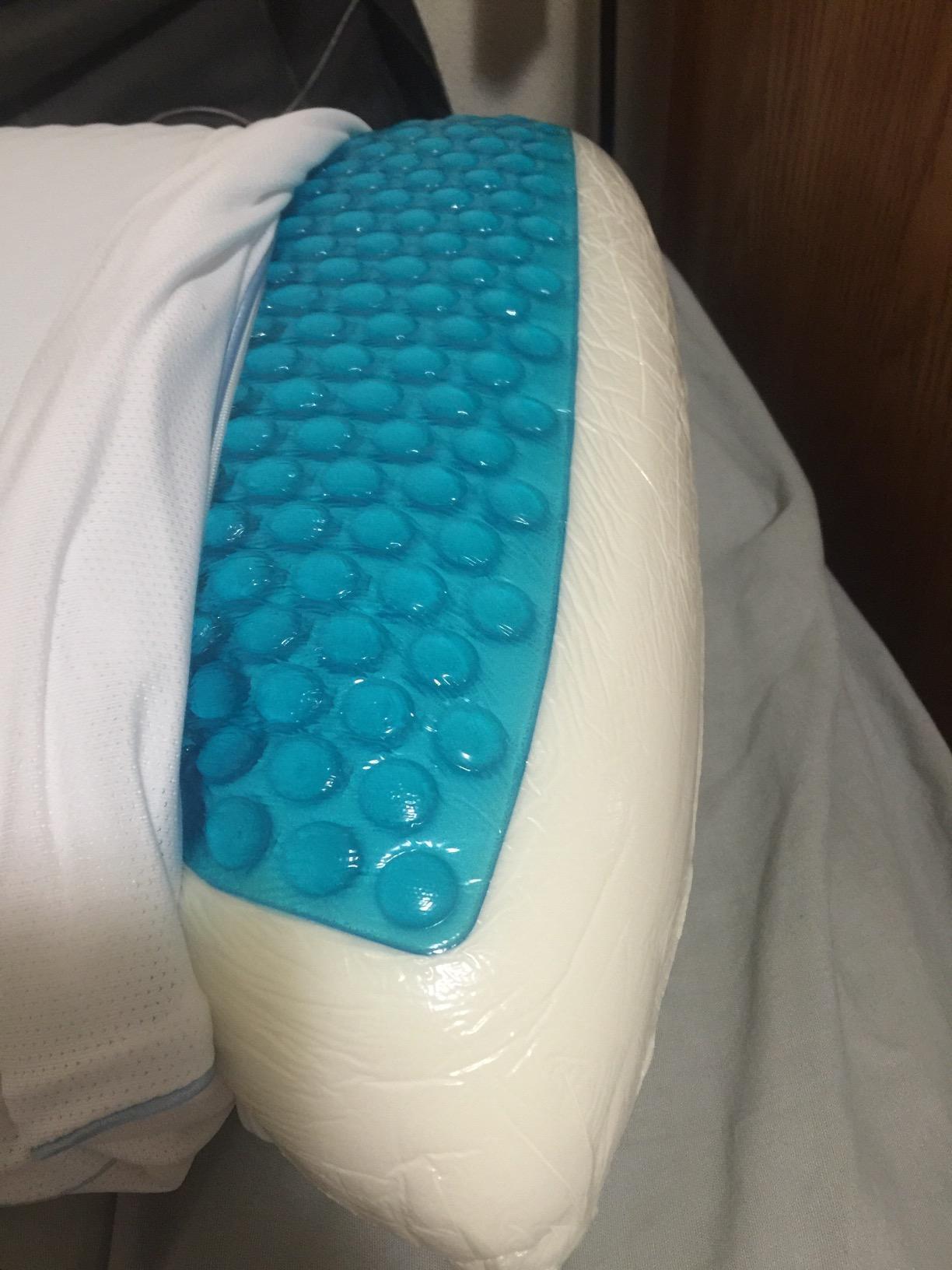 Cool Gel Cooling Pillow for Sleeping, Standard Size Cooling Memory Foam Pillow for Hot Sleepers, Reversible Ergonomic Design, Pressure Relief, Spine Alignment, Side, Back Contouring Support customer photo 1