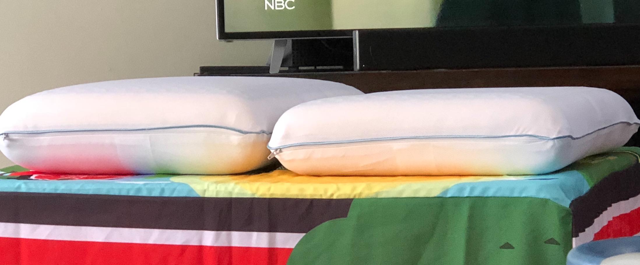 Cool Gel Cooling Pillow for Sleeping, Standard Size Cooling Memory Foam Pillow for Hot Sleepers, Reversible Ergonomic Design, Pressure Relief, Spine Alignment, Side, Back Contouring Support customer photo 2