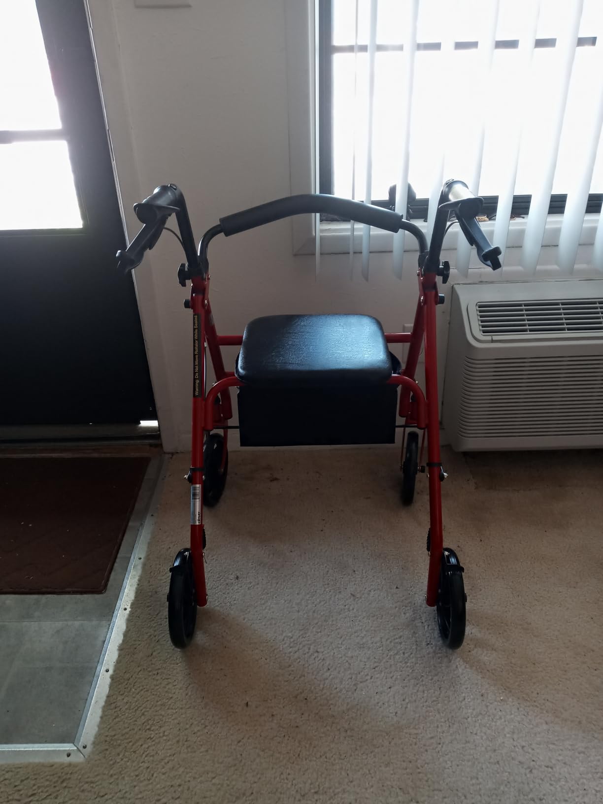 Drive Medical Rollator Walker with Seat, 7.5 Inch Wheels, Blue | Rollator Walker Offers Stable, Height Adjustable Mobility Support with Durable Steel Frame and Wheels customer photo 1