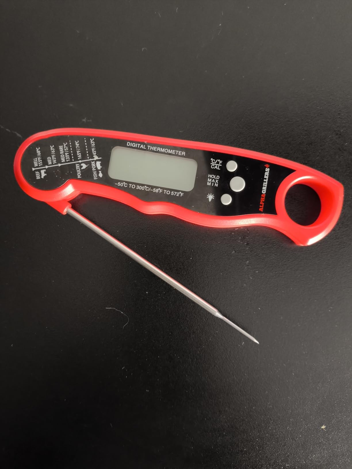 Alpha Grillers Instant Read Meat Thermometer Digital, Cooking, Food, Grill | 1-2 Second Ultra-Fast Response Time, Bright Backlit Display, Waterproof (IP67), Pre-Calibrated & Ready to Use customer photo 2