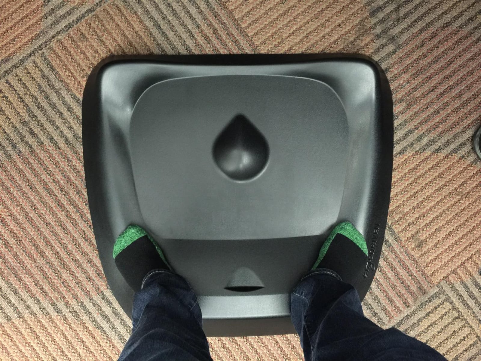 The Standing Desk Mat - Topo by Ergodriven | Premium Not-Flat Anti-Fatigue Standing Desk Mat with Calculated Terrain | Ultra-Thick Deluxe Comfort Foam, Durable, PVC-Free | Obsidian Black customer photo 2