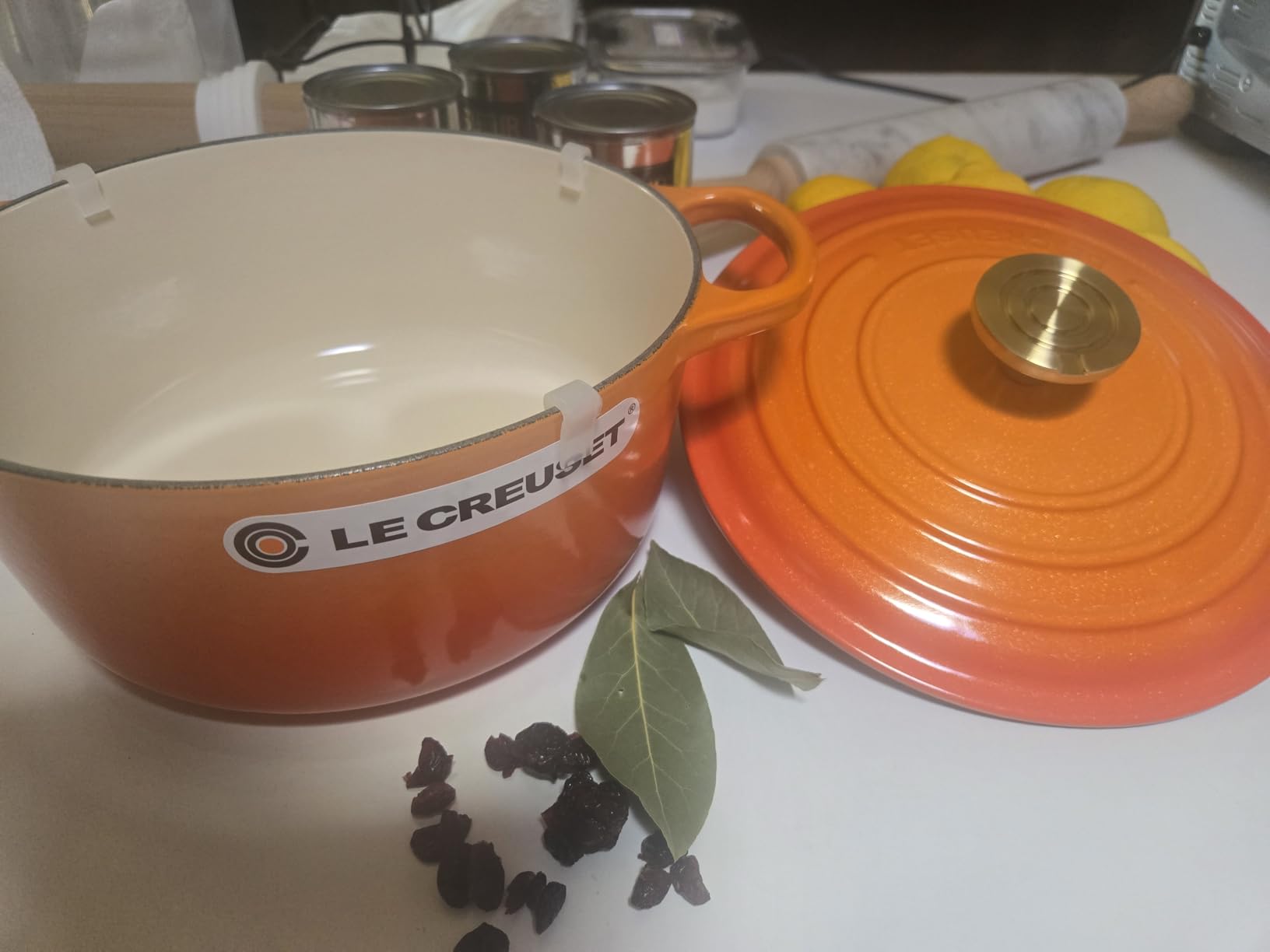 Le Creuset Enameled Cast Iron Signature Round Dutch Oven, 5.5 qt., Flame customer photo 1