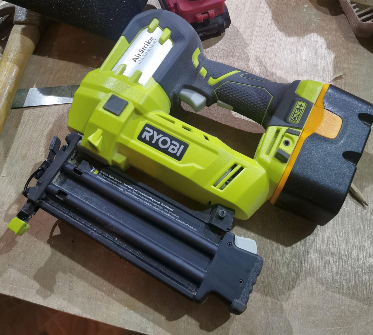 Ryobi 18-Volt ONE+ AirStrike 18-Gauge Cordless Brad Nailer (Tool-Only) customer photo 1