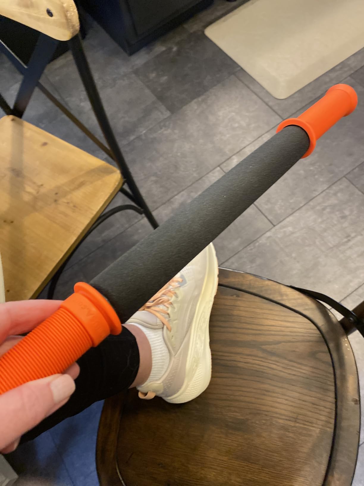 Tiger Tail 18in Massage Stick Portable Roller, Handheld, Deep Tissue Foam Roller, Body Massage and Myofascial Release Tool for Legs, Neck, Calves, Thighs customer photo 2
