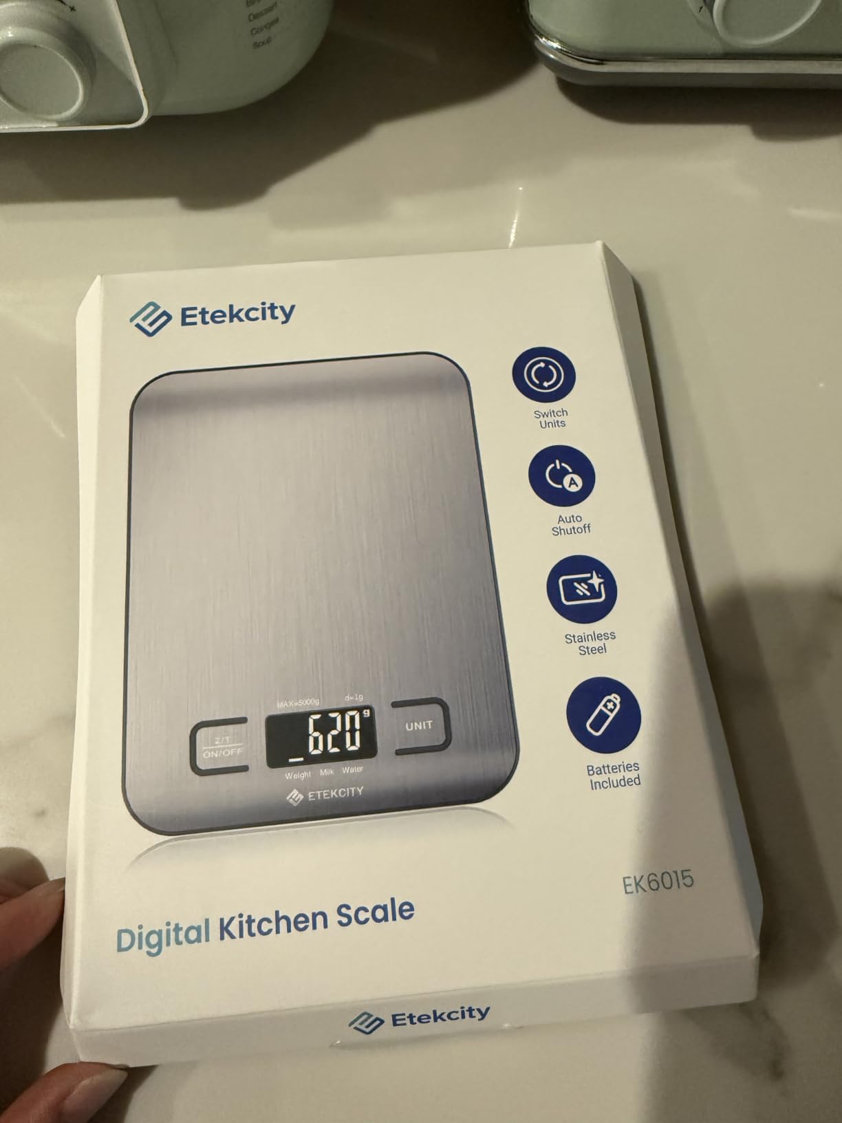 Etekcity Food Kitchen Scale, Digital Grams and Ounces for Weight Loss, Baking, Cooking, Keto and Meal Prep, LCD Display, Medium, 304 Stainless Steel customer photo 1