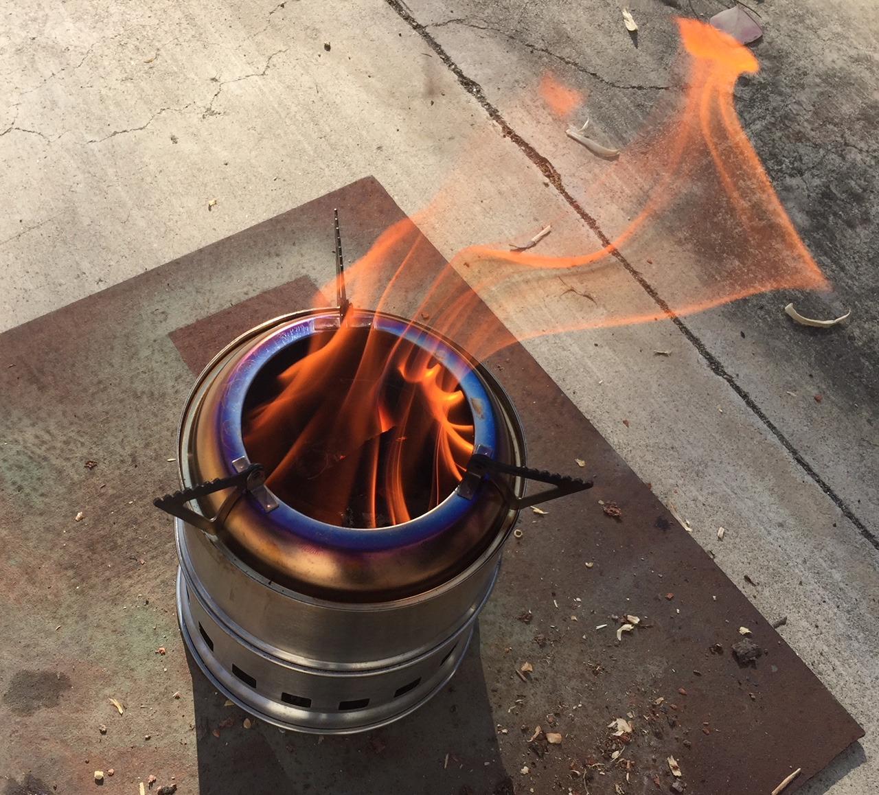 Camping Stove, Ohuhu Camp Stove Wood Burning Stove Stainless Steel Stoves Mini Portable Stove for Camping Picnic BBQ Backpacking Hiking Survival Emergency Cooking Outdoor with Grill Grid Carry Bag customer photo 1