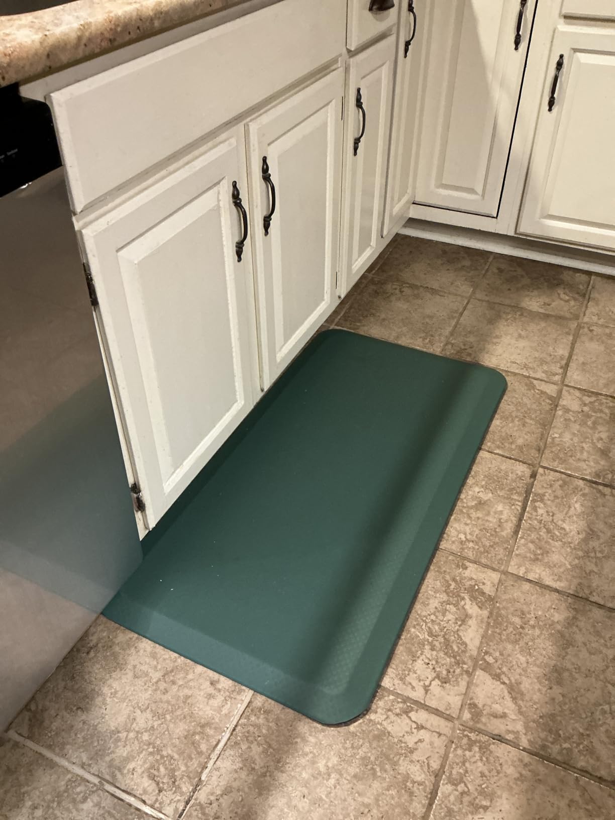 KANGAROO Anti Fatigue Mats for Kitchen Floor, 3/4 Inch Thick Cushioned Ergonomic Mat, Reduce Foot Pressure, Waterproof Comfort Rug for Under Sinks, Office Standing Desk, Store Floors, 20x32 Black customer photo 2
