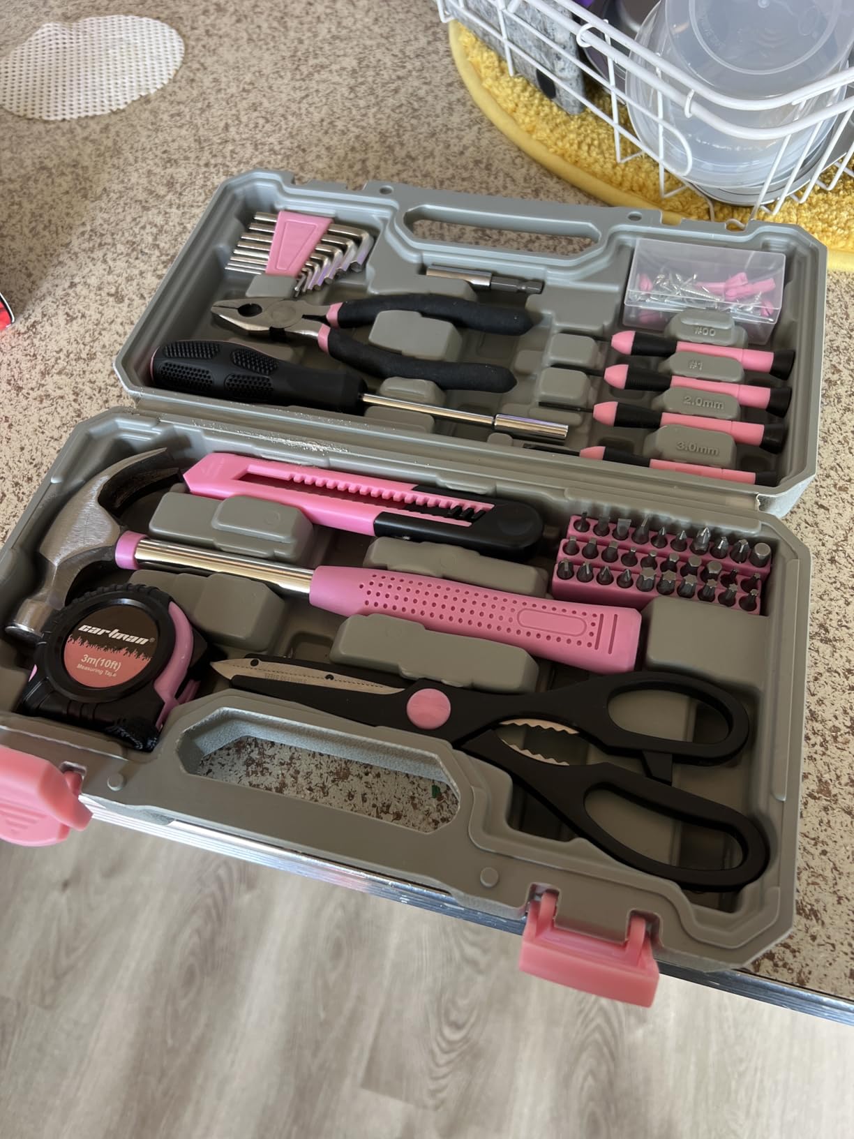 CARTMAN 39-Piece Household Tool Set, pink Hand Kit With Storage Case customer photo 2