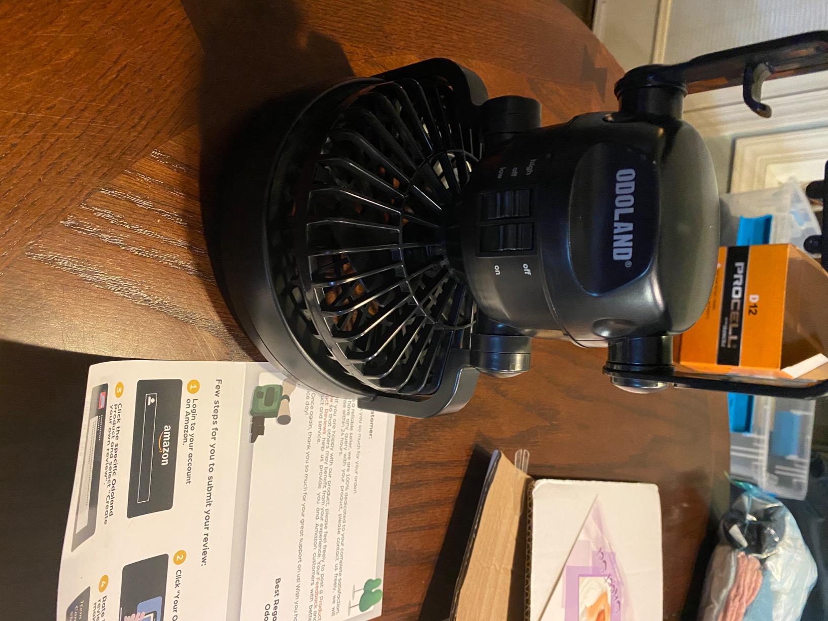 Odoland Portable LED Camping Lantern with Ceiling Fan - Hurricane Emergency customer photo 2