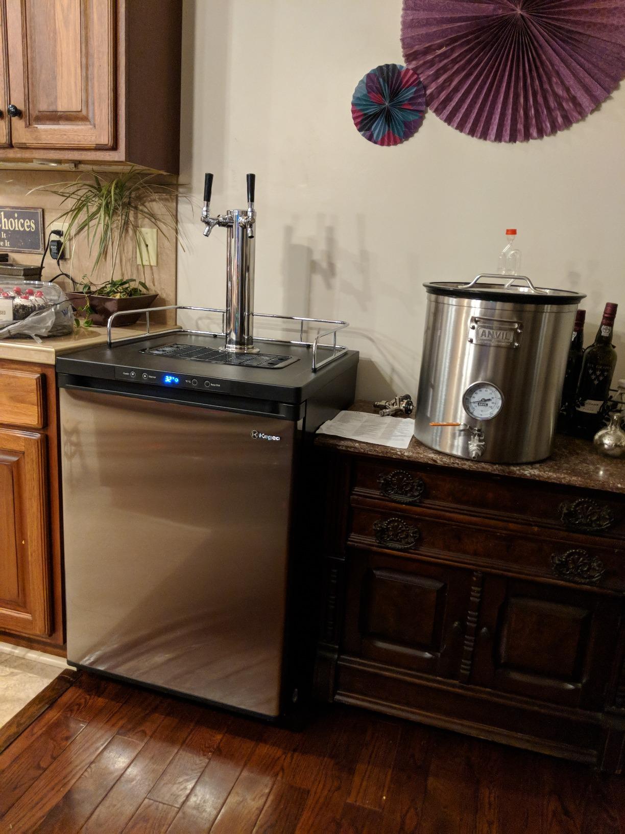 Kegco HBK309S-2 Home Brew Keg Dispenser, Stainless Steel, 2 Tap customer photo 1