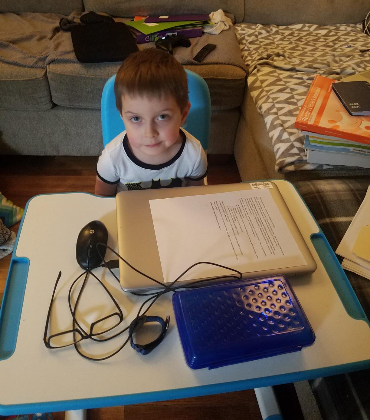 VIVO Gray Height Adjustable Childrens Desk and Chair Set | Kids Interactive Workstation customer photo 1