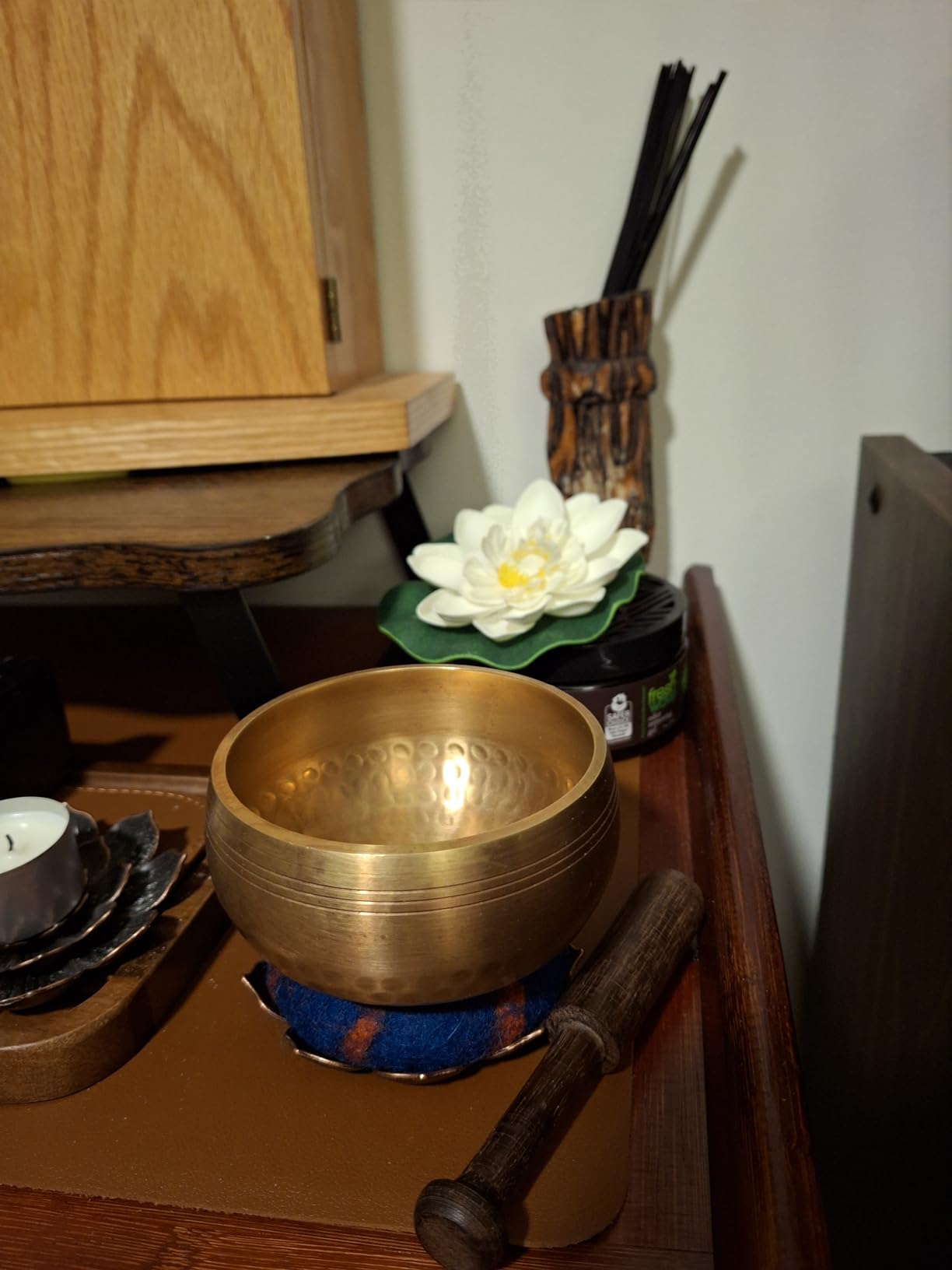 Handcrafted Tibetan Singing Bowl Set - 3.5
