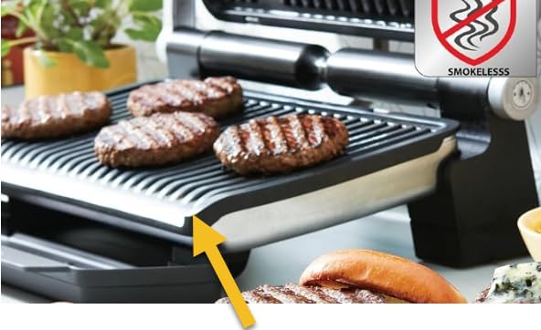 T-Fal OptiGrill Stainless Steel XL Electric Grill, 6 Servings, 9 Intelligent Automatic Cooking Modes, Panini Press, 1800 Watts, Nonstick Removable Plates, Indoor, Frozen Food, Kitchen Appliances customer photo 1